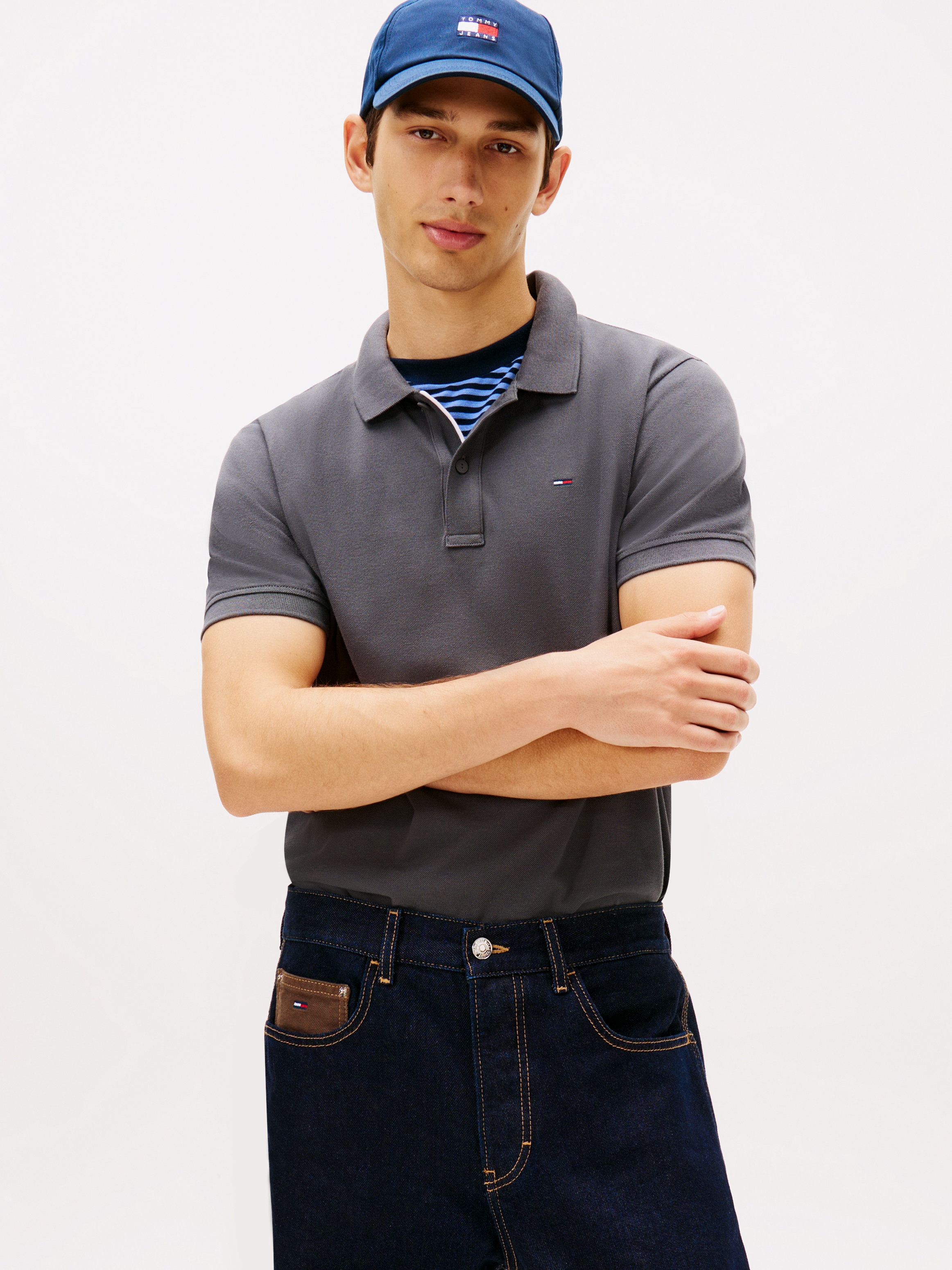 Tommy Jeans Poloshirt »TJM SLIM PLACKET POLO EXT«