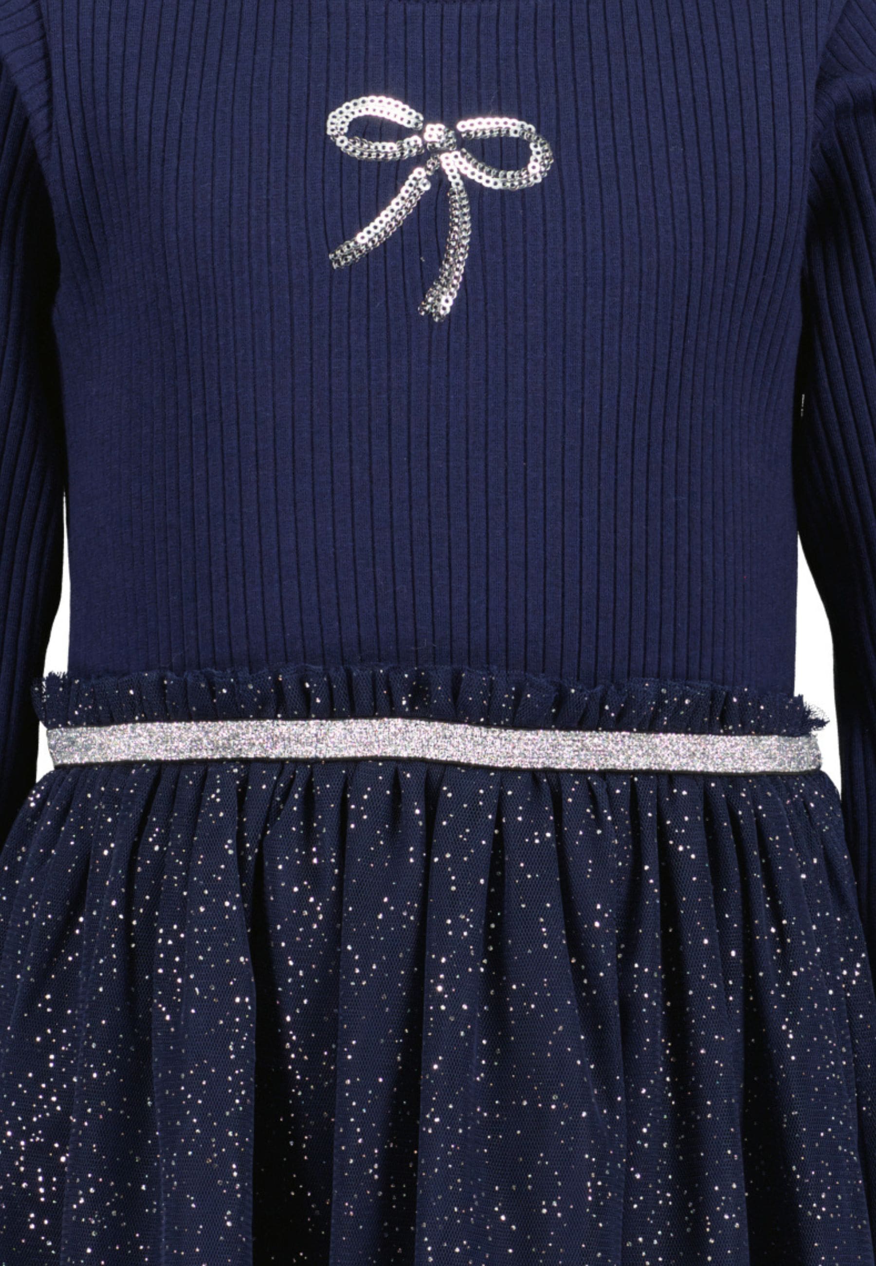 Blue Seven Jerseykleid mit aufgesetztem Tüllrock mit Paillettendetails