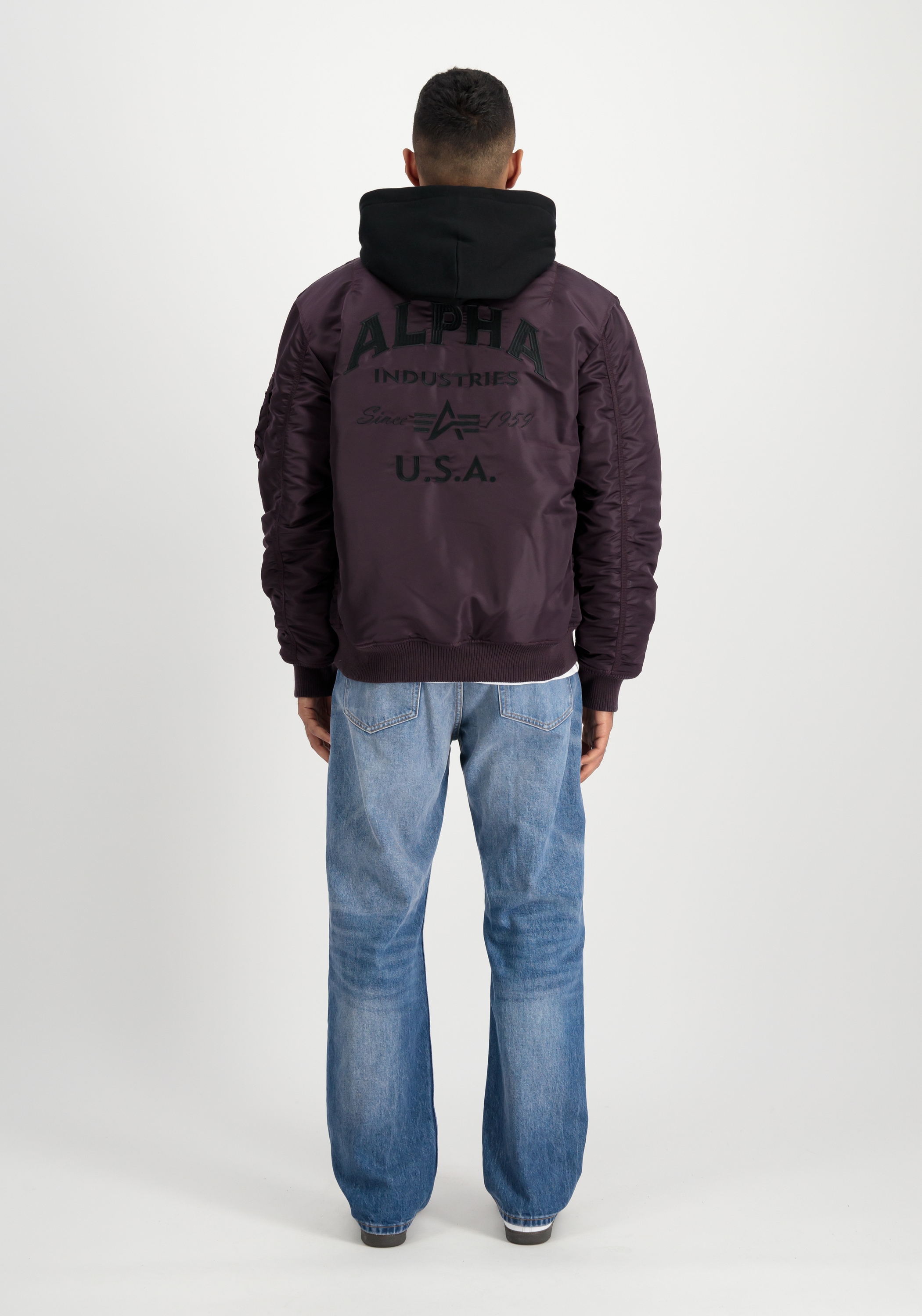 Alpha Industries Bomberjacke »Alpha Industries Men - Bomber Jackets MA-1 Zip Hood Back EMB«