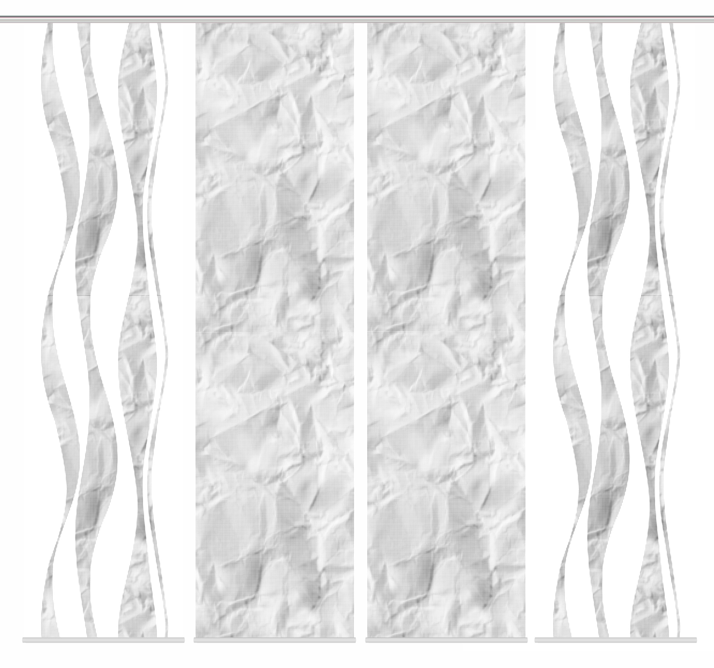 HOME WOHNIDEEN Schiebegardine »SOEREN« Paneelwagen 4 Stk. tlg. SCHIEBEVORHANGSET,SEIDENOPTIK,DIGIDRUCK