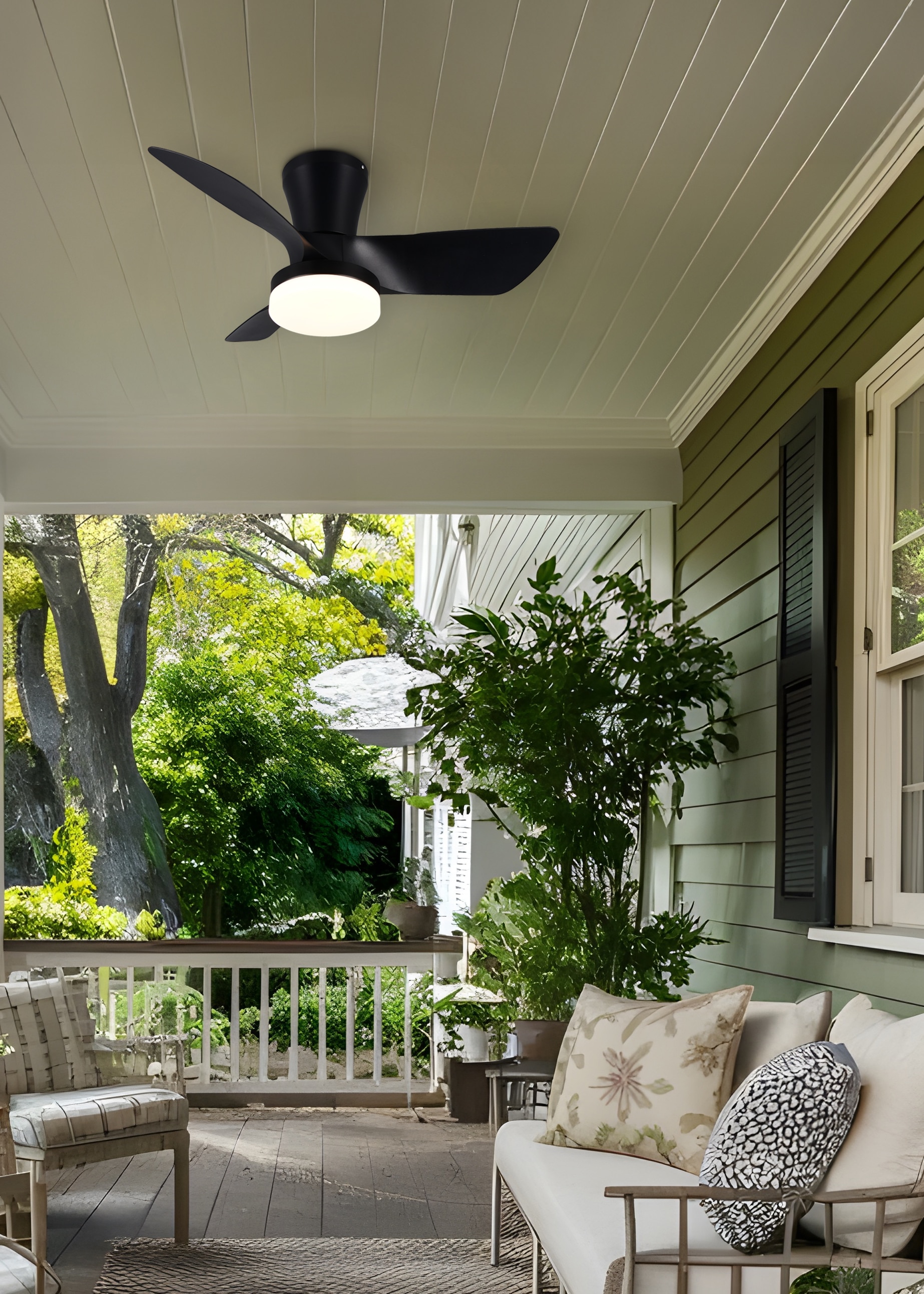 REALITY Leuchten LED Deckenleuchte »RANDERS mit Ventilator, Deckenventilator mit Licht inkl Fernbedienung« LED-Board 1 Stk. warmweiß - kaltweiß 6 Geschwindigkeiten Timer Vor- & Rücklauf LED dimmbar CCT Nachtlicht