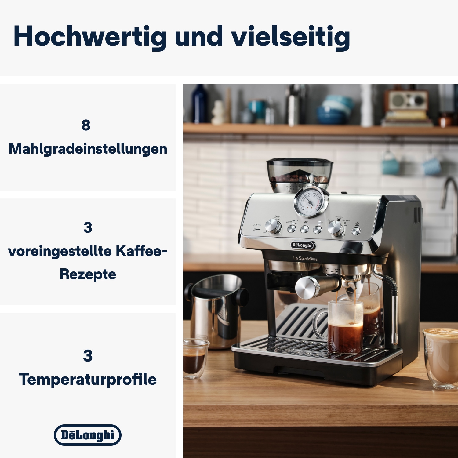 De'Longhi Espressomaschine »LA SPECIALISTA EC9155.MB«, Siebträger, inkl. 250g Selezione Espresso im Wert von UVP € 6,49