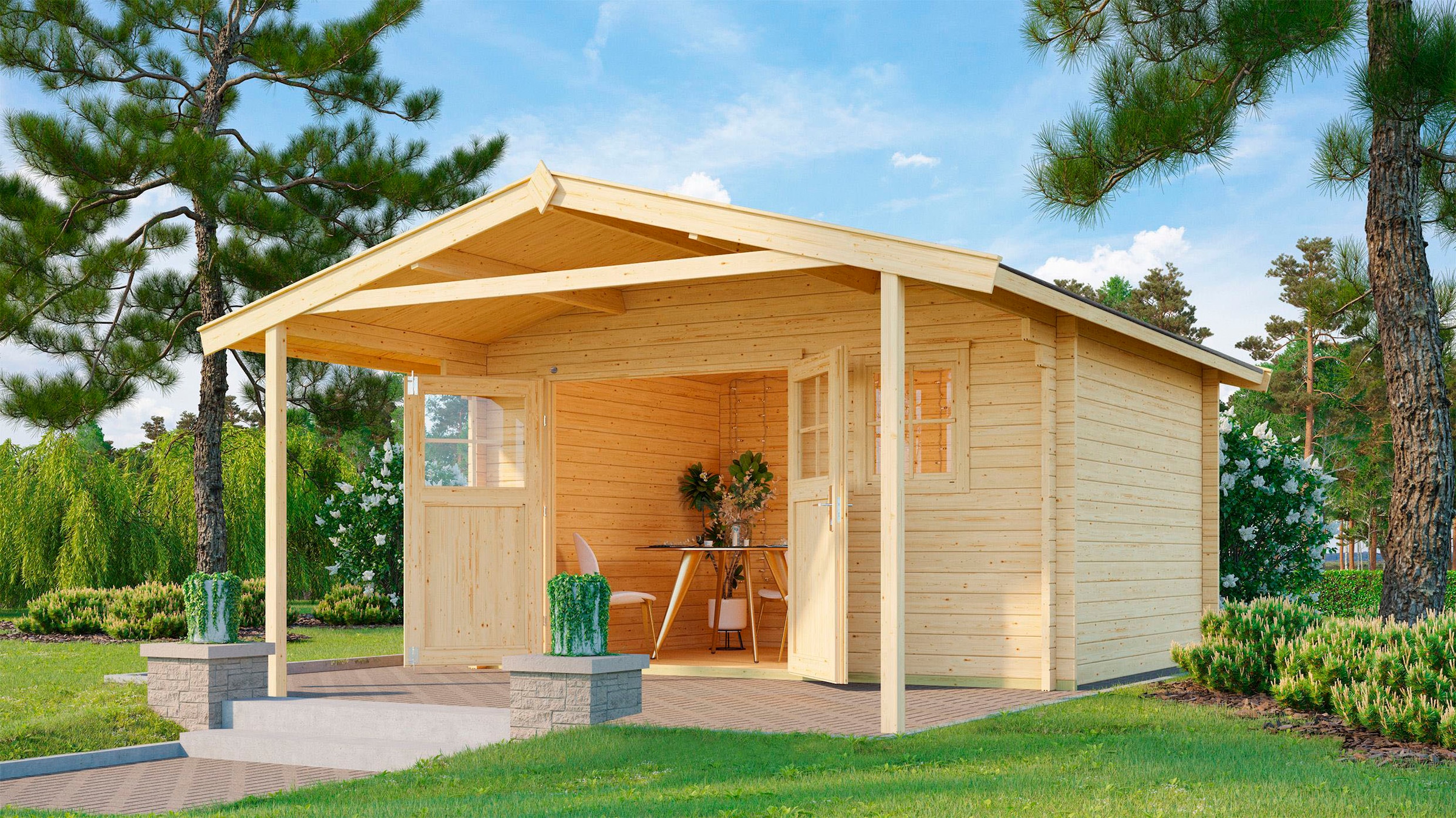 weka Gartenhaus »136 A Gr.1, 45 mm, natur«
