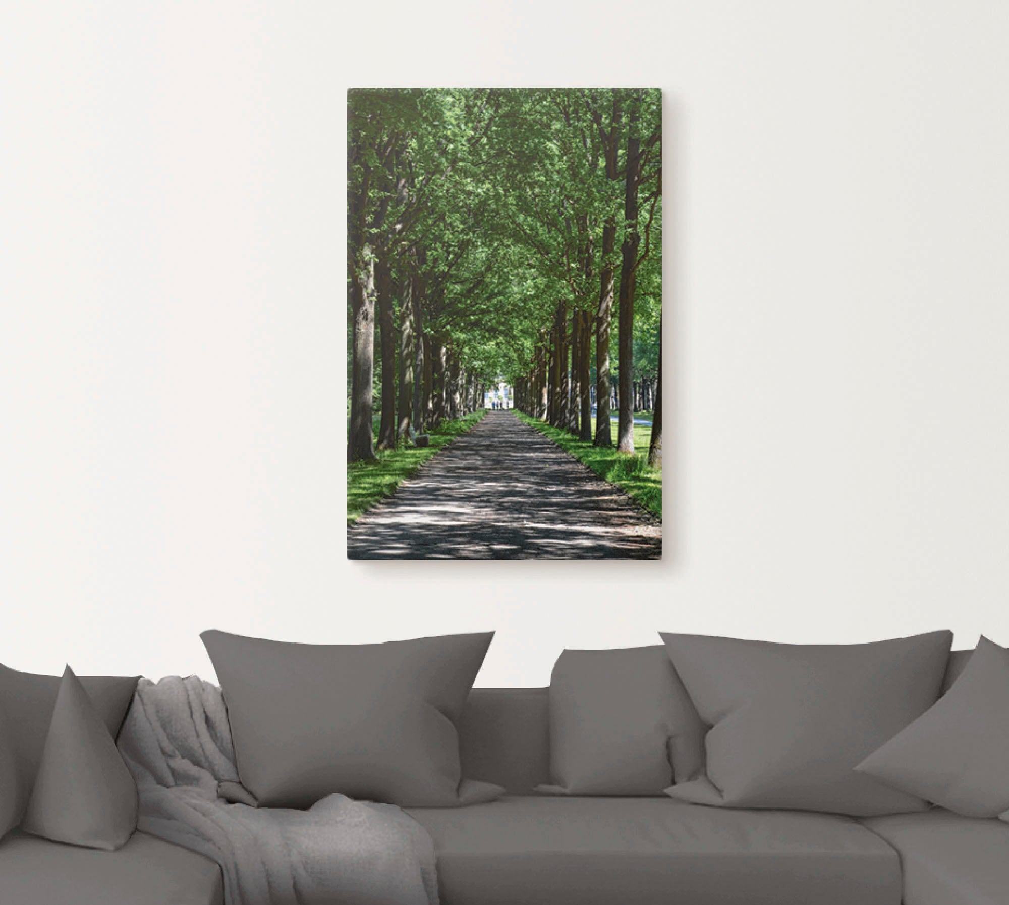 Artland Leinwandbild »Allee in der Karlsaue in Kassel«, Bäume, (1 St.), auf Keilrahmen gespannt