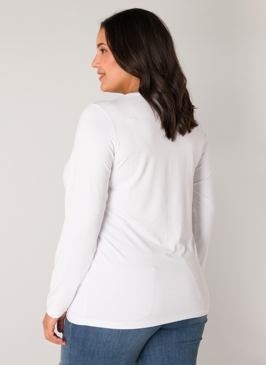 Base Level Curvy Langarmshirt mit Rundhalsausschnitt