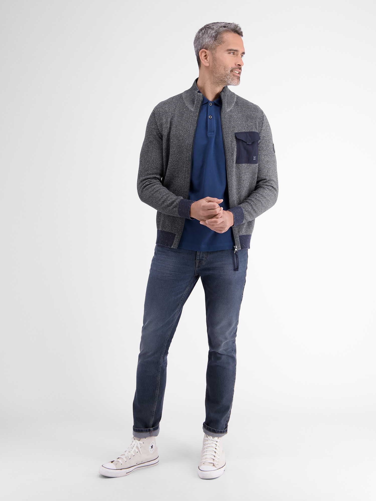 LERROS Strickjacke »LERROS Strickjacke in kerniger Optik«