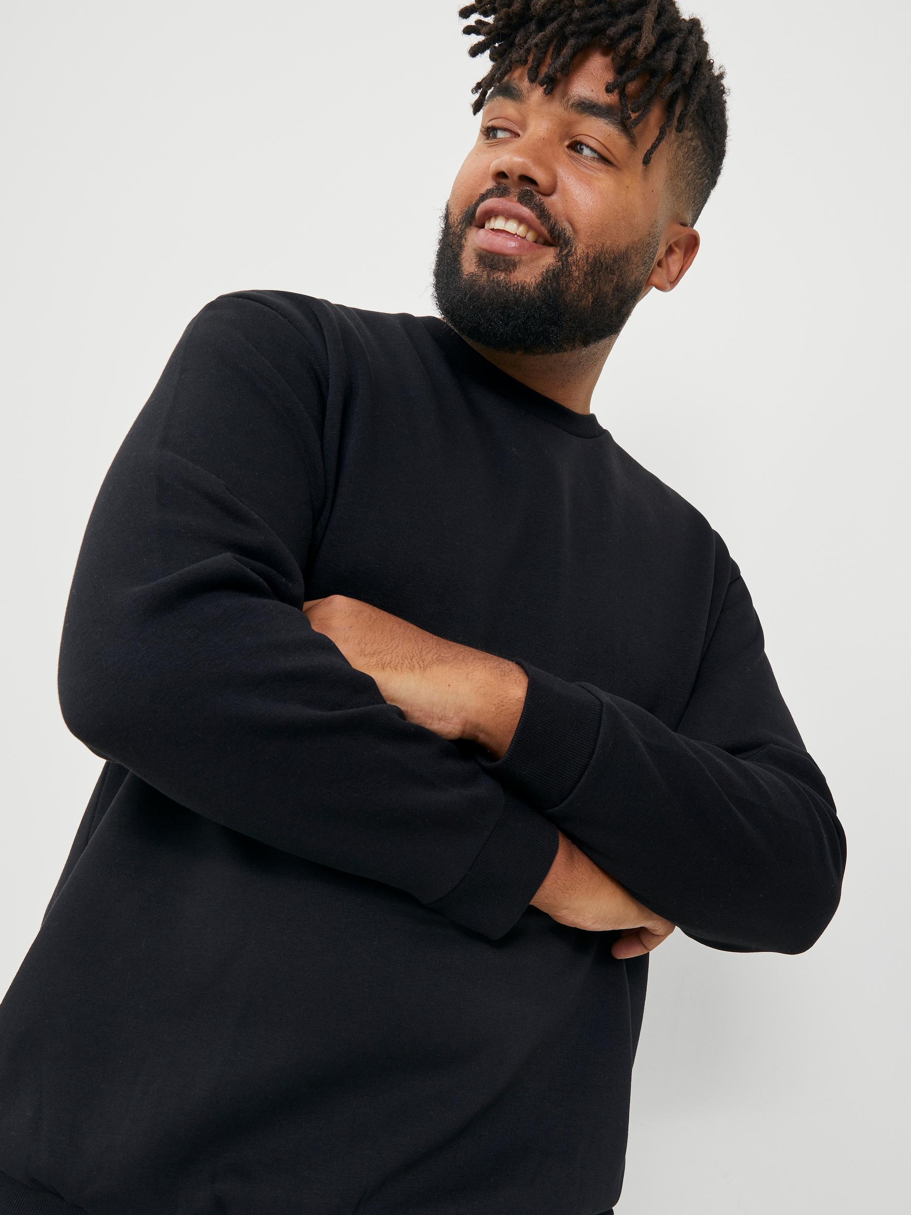 Jack & Jones PlusSize Sweatshirt »JJEBRADLEY SWEAT CREW NOOS PLS«, mit Rippbündchen