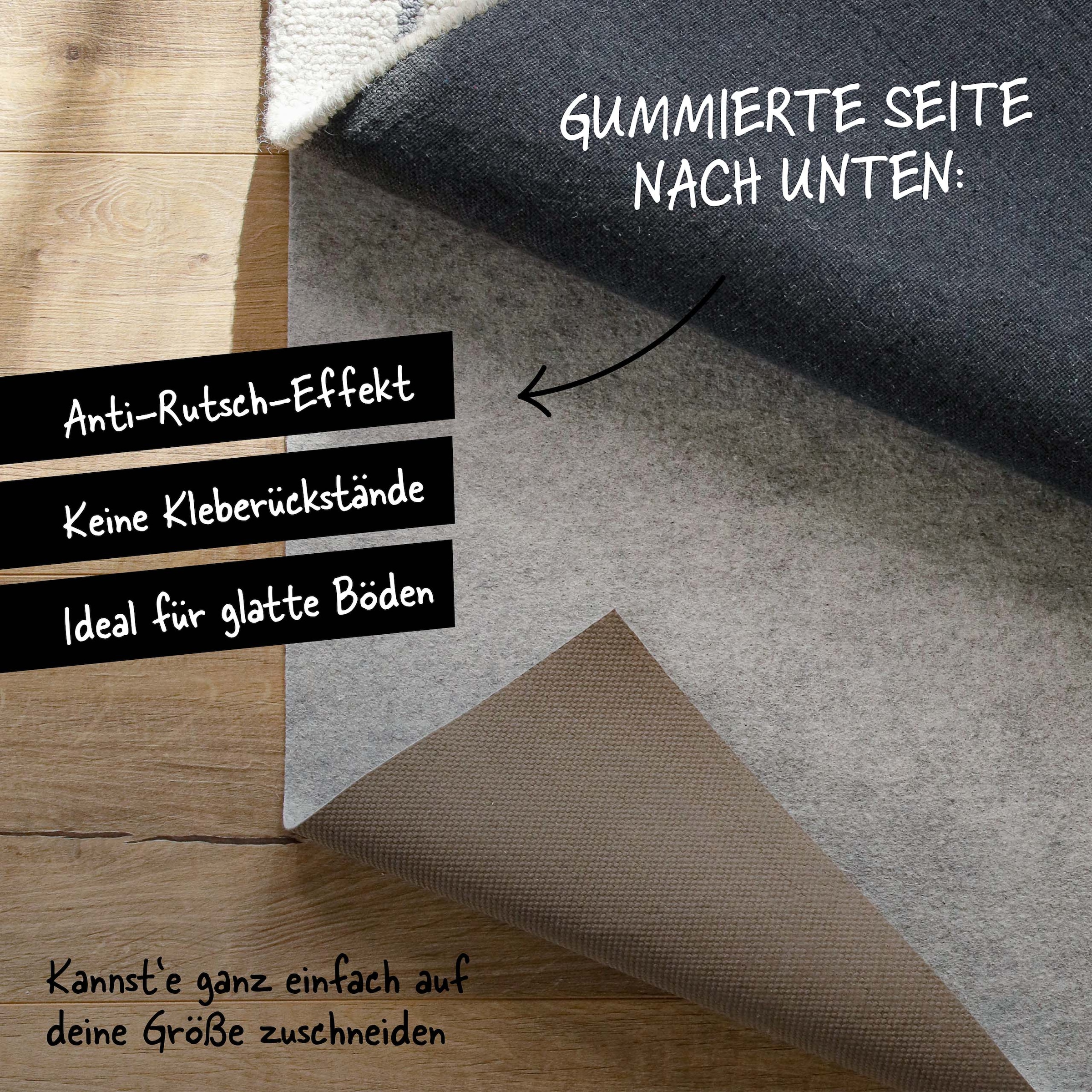 Wecon home Antirutsch Teppichunterlage »RugPad Basic« Teppichunterlage, Anti-Rutsch-Matte, Komfort, Schutz