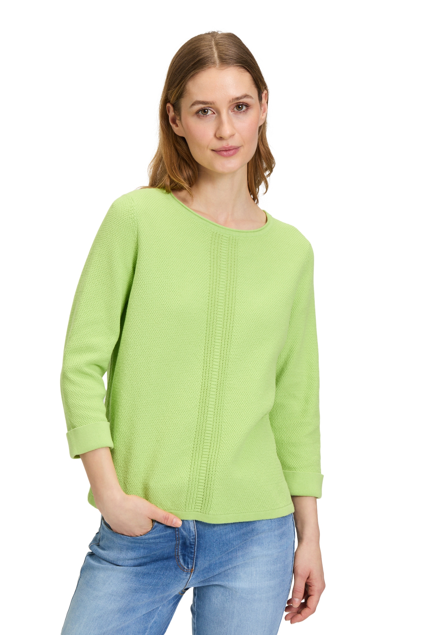 Betty Barclay Rundhalspullover »Feinstrickpullover mit Strickdetails«