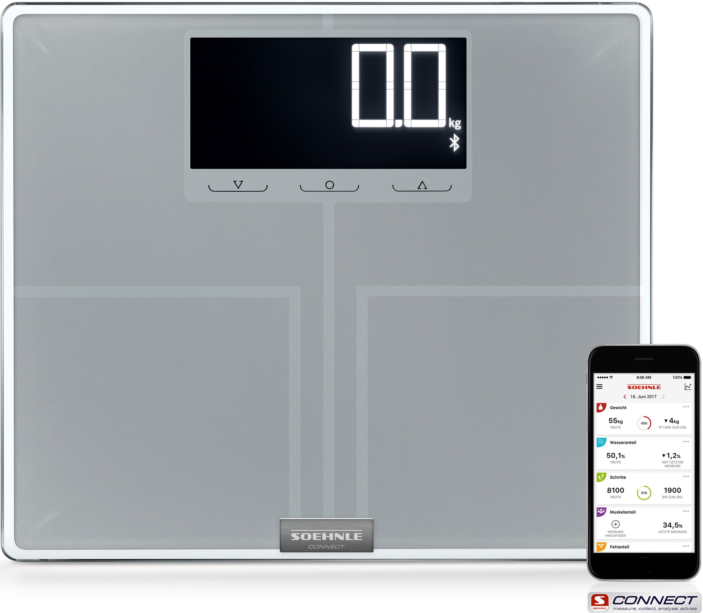 Soehnle Körper-Analyse-Waage »Shape Sense Connect 200«, mit Bluetooth® kaufen