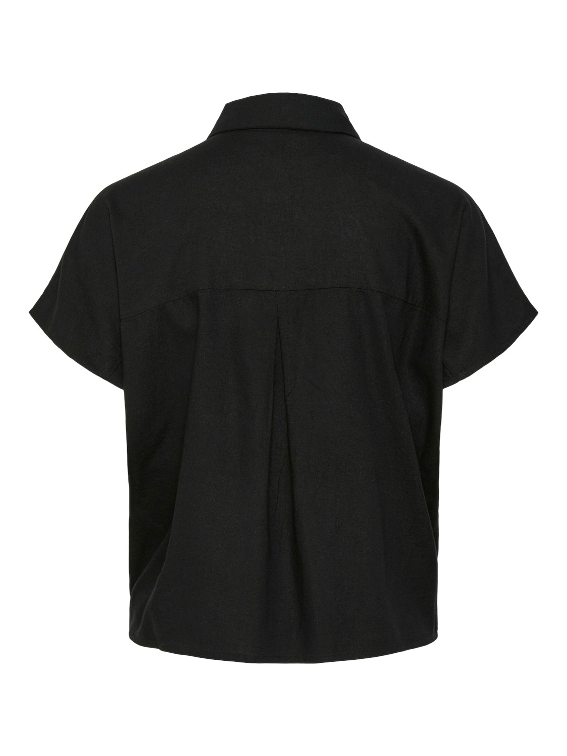 pieces Kurzarmbluse »PCPIA SS TIE SHIRT WVN NOOS«, mit Leinen