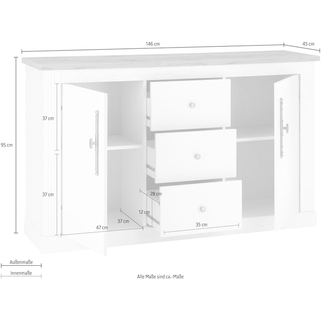 Home affaire Sideboard »WESTMINSTER«, Breite ca. 146 cm kaufen | UNIVERSAL