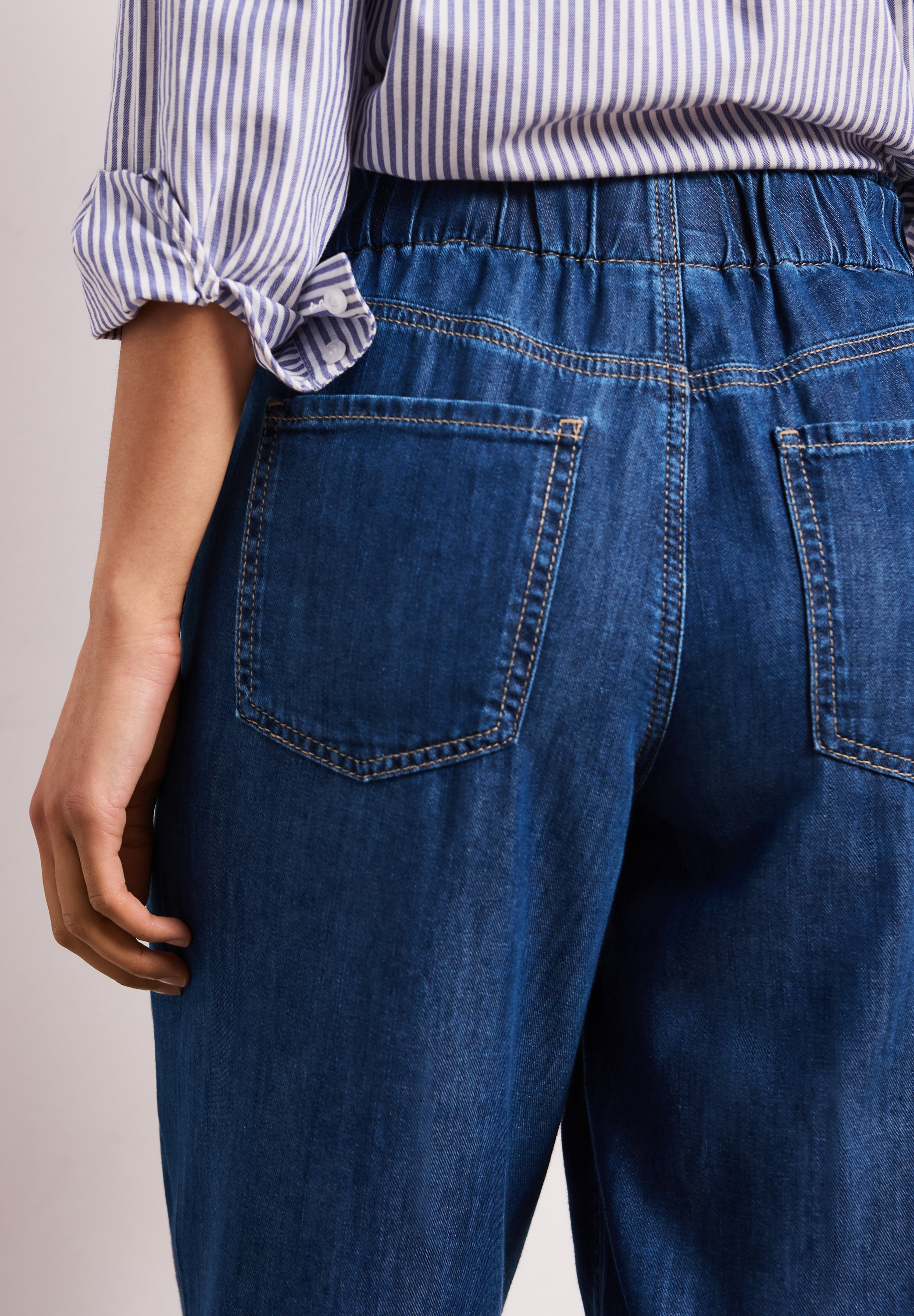 STREET ONE Weite Jeans »Style Emee« mit Paperbag-Bund