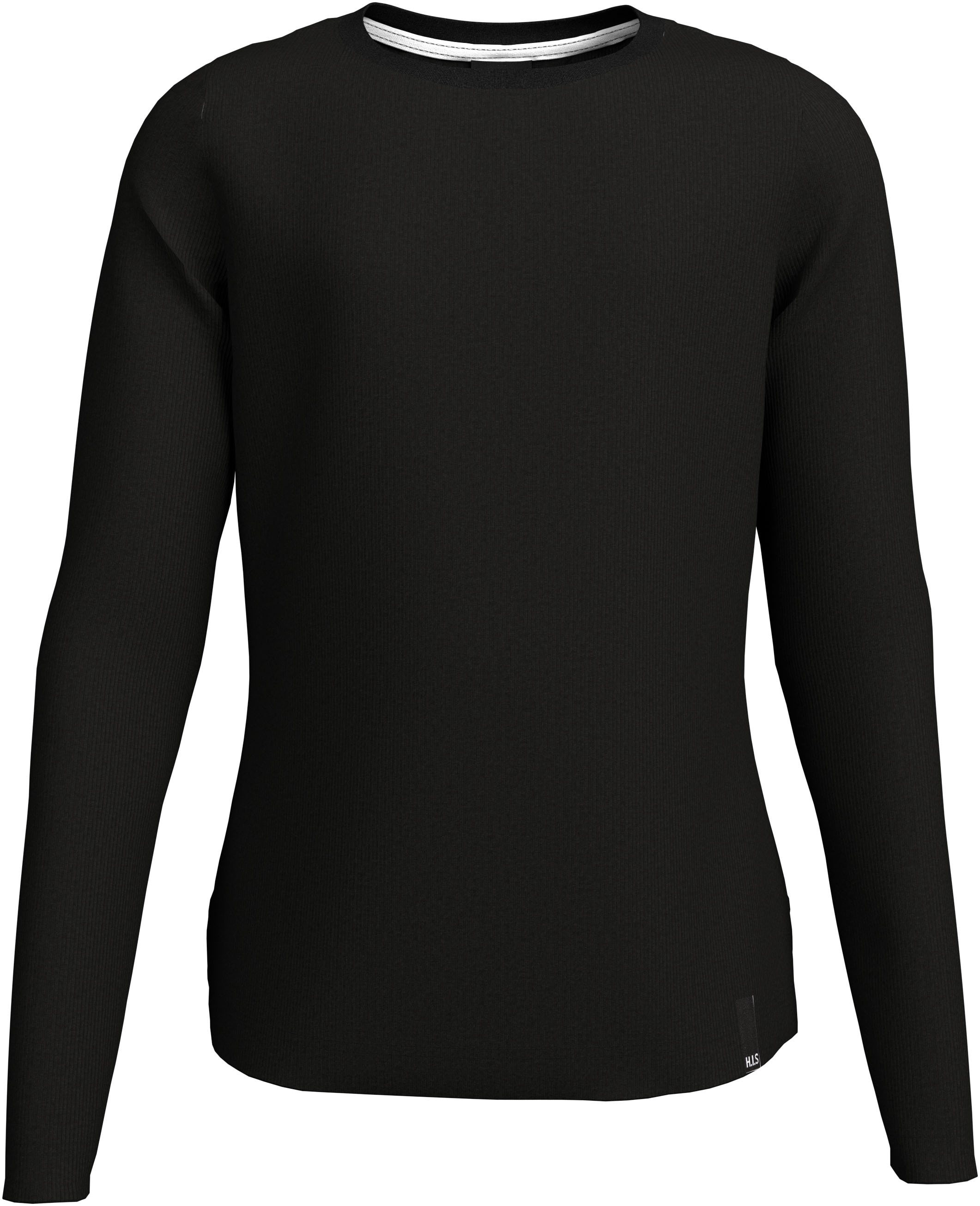 H.I.S Langarmshirt »2er Packung Shirts aus Rippware« Packung, 2, 2 Stk. Für TEENS. 2er Pack Basic Langarmshirts