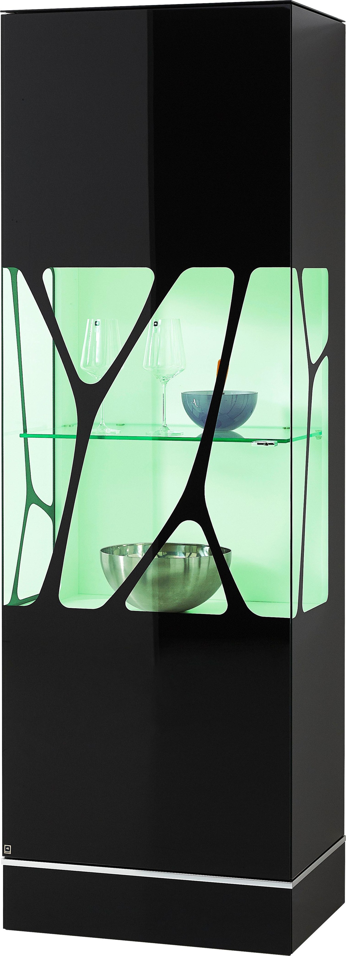 LEONARDO Glasvitrine »CUBE«, mit Genetics, wahlweise mit Beleuchtung, Höhe 192 cm