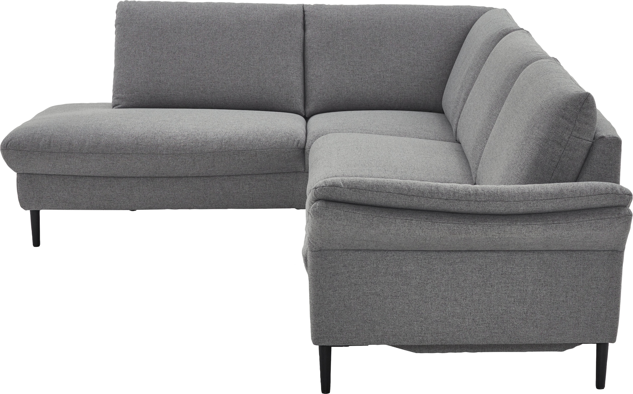 Places of Style Ecksofa »Sarsina: mit Tonnentaschen-Federkern, perfekt zum Entspannen L-Form«, inklusive 2 motorischen Relaxfunktionen mit Herz-Waage-Beschlag