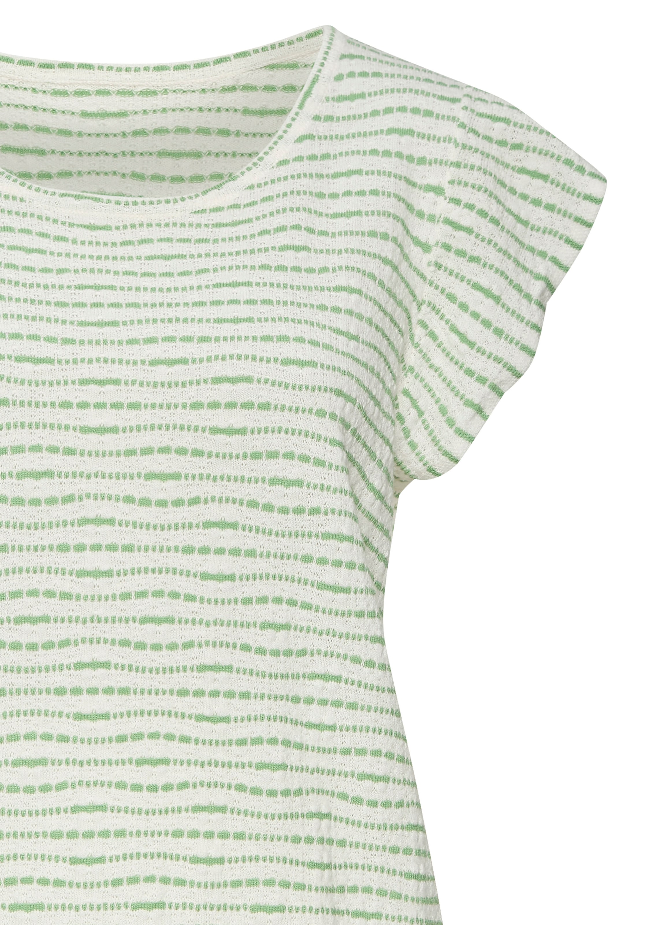 Vivance Rundhalsshirt »mit Streifenstruktur«, aus leichter Feinstrickqualität