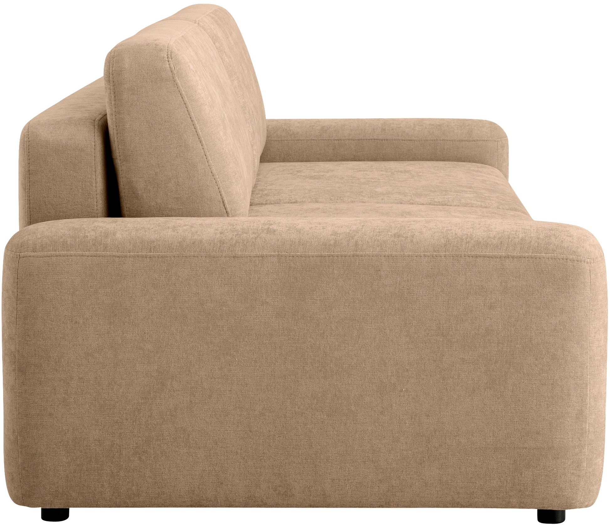 INOSIGN 3-Sitzer »TORGE (257cm), Sofa,Schlafsofa in Cord, Samtvelours, Struktur fein«, rundes Design, Schlaffunktion u. Bettkasten, Liegefläche: 135/200 cm