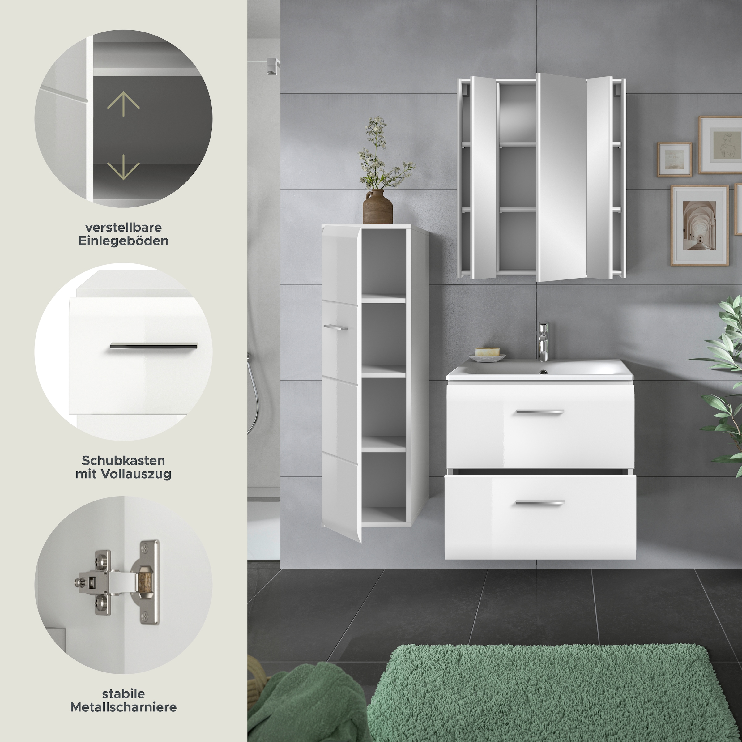 INOSIGN Badezimmer-Set Set, 4 Stk. tlg.