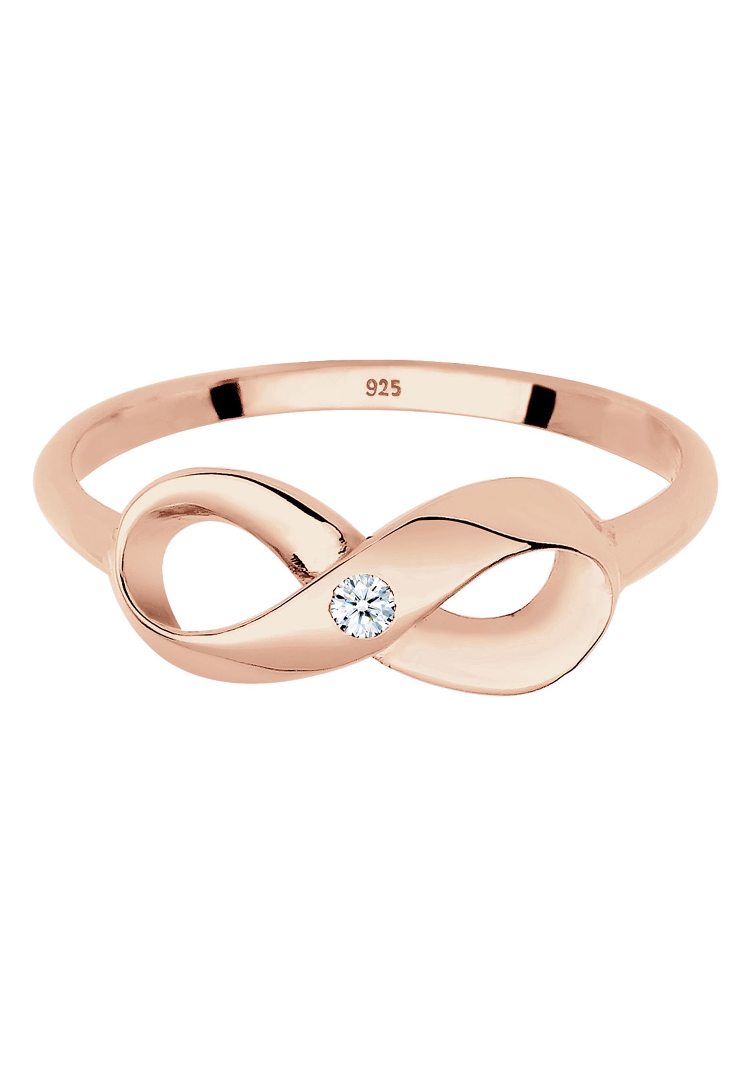 Elli DIAMONDS Verlobungsring »Ring Infinity Diamant Brillantschliff (0.03 ct) 925 Sterling Silber«
