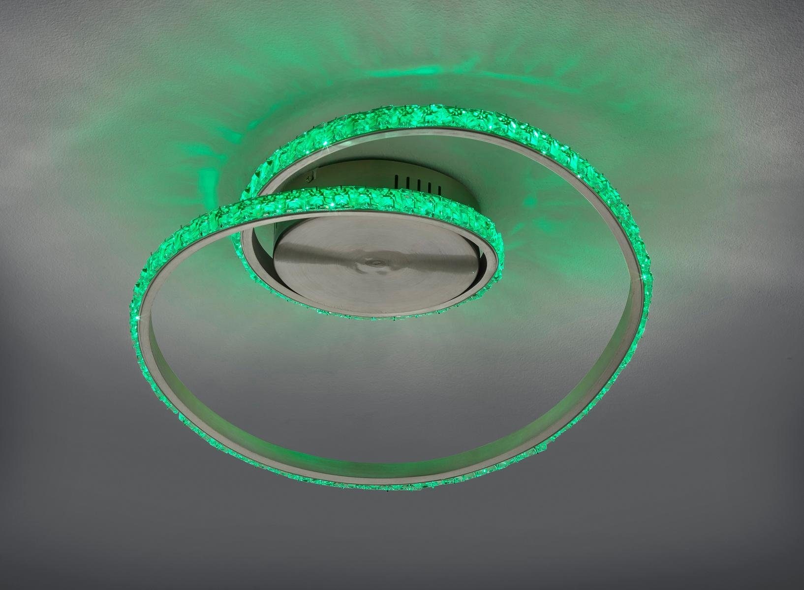 REALITY Leuchten LED Deckenleuchte »Rubin«, 1 flammig, Leuchtmittel LED-Board | LED fest integriert, Fernbedienung,integrierter Dimmer,Nachtlicht,RGBW-Farbwechsler