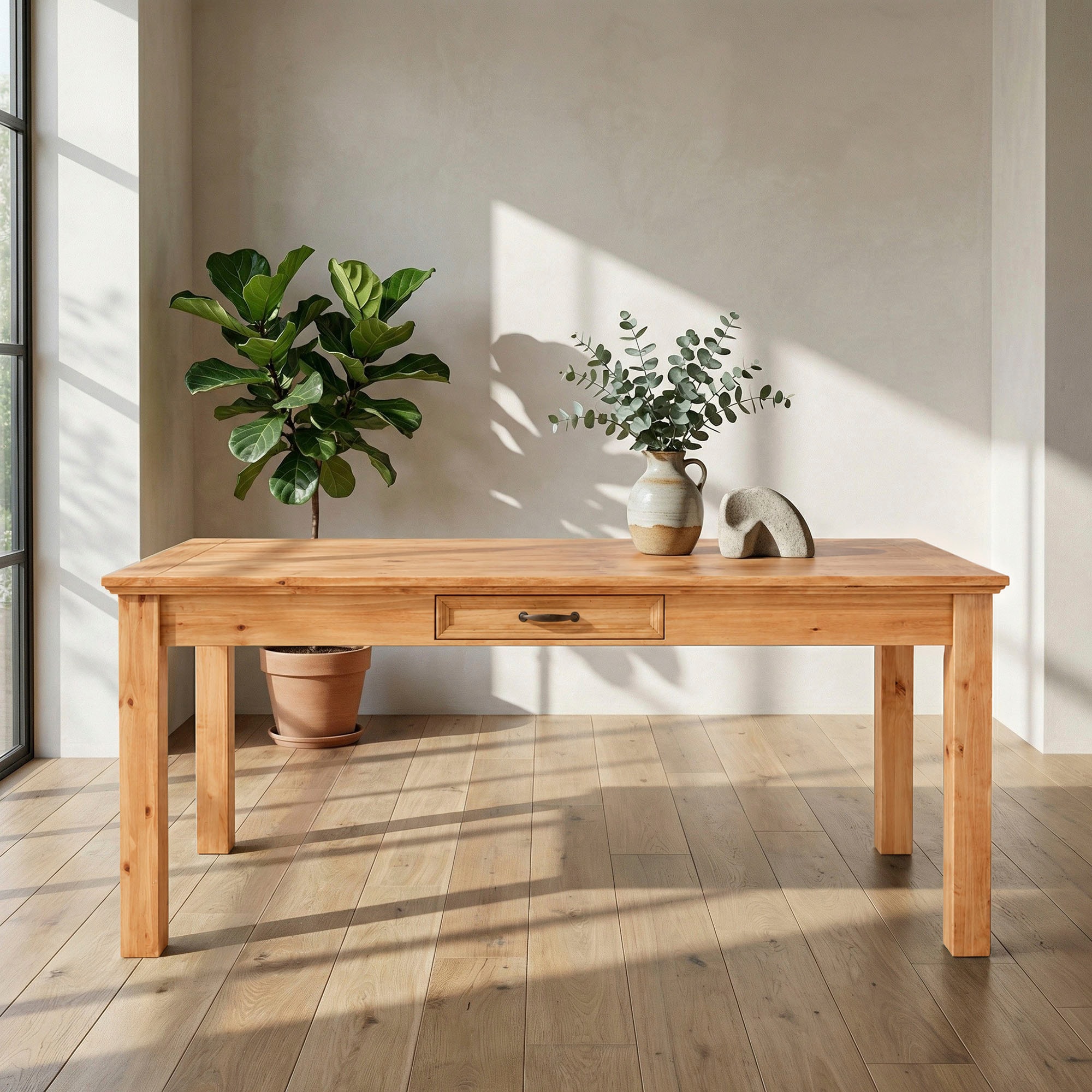 OTTO home Esstisch »Selma« mit Schublade, aus massivem Kiefernholz, Breite 140 oder 180 cm