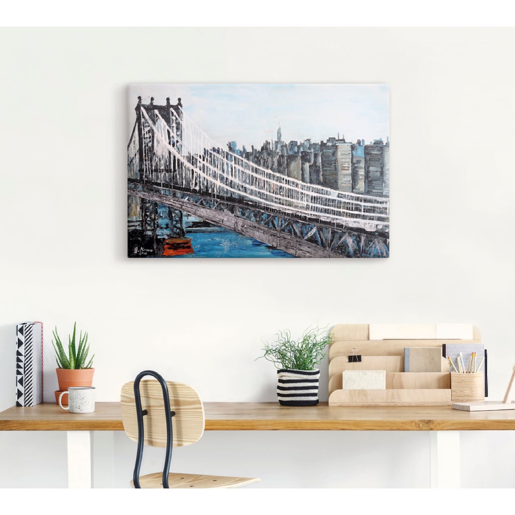 Artland Leinwandbild »New York Brooklyn Bridge«, Amerika, (1 St.)