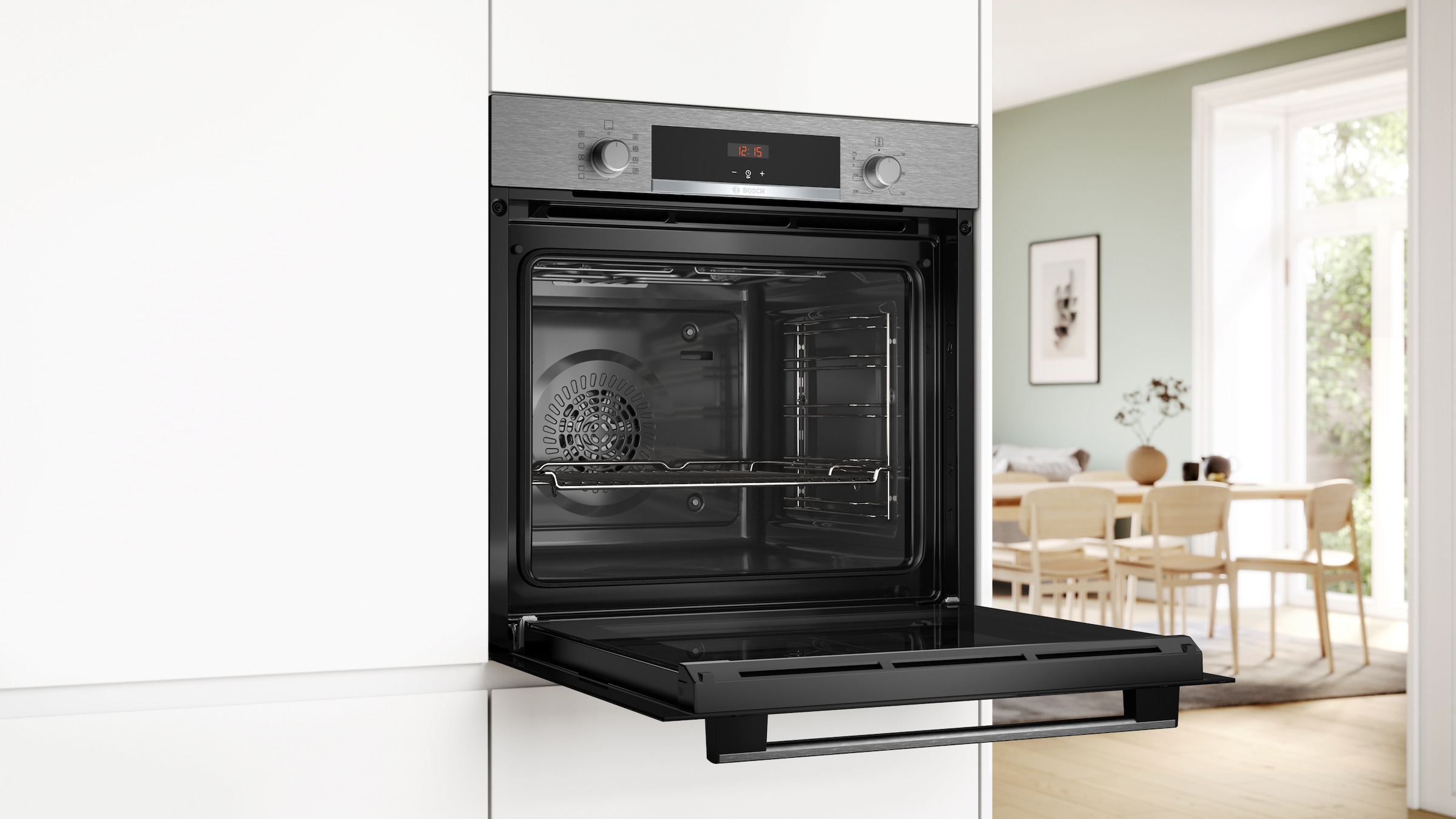 BOSCH Einbaubackofen Serie 4 »HBA514BS3«, mit Teleskopauszug nachrüstbar, Hydrolyse