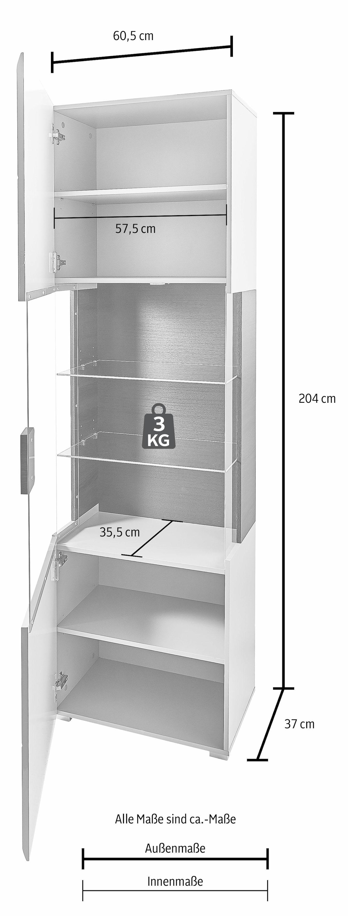 Rechnung Höhe Helvetia cm 204 Vitrine »Toledo«, kaufen auf