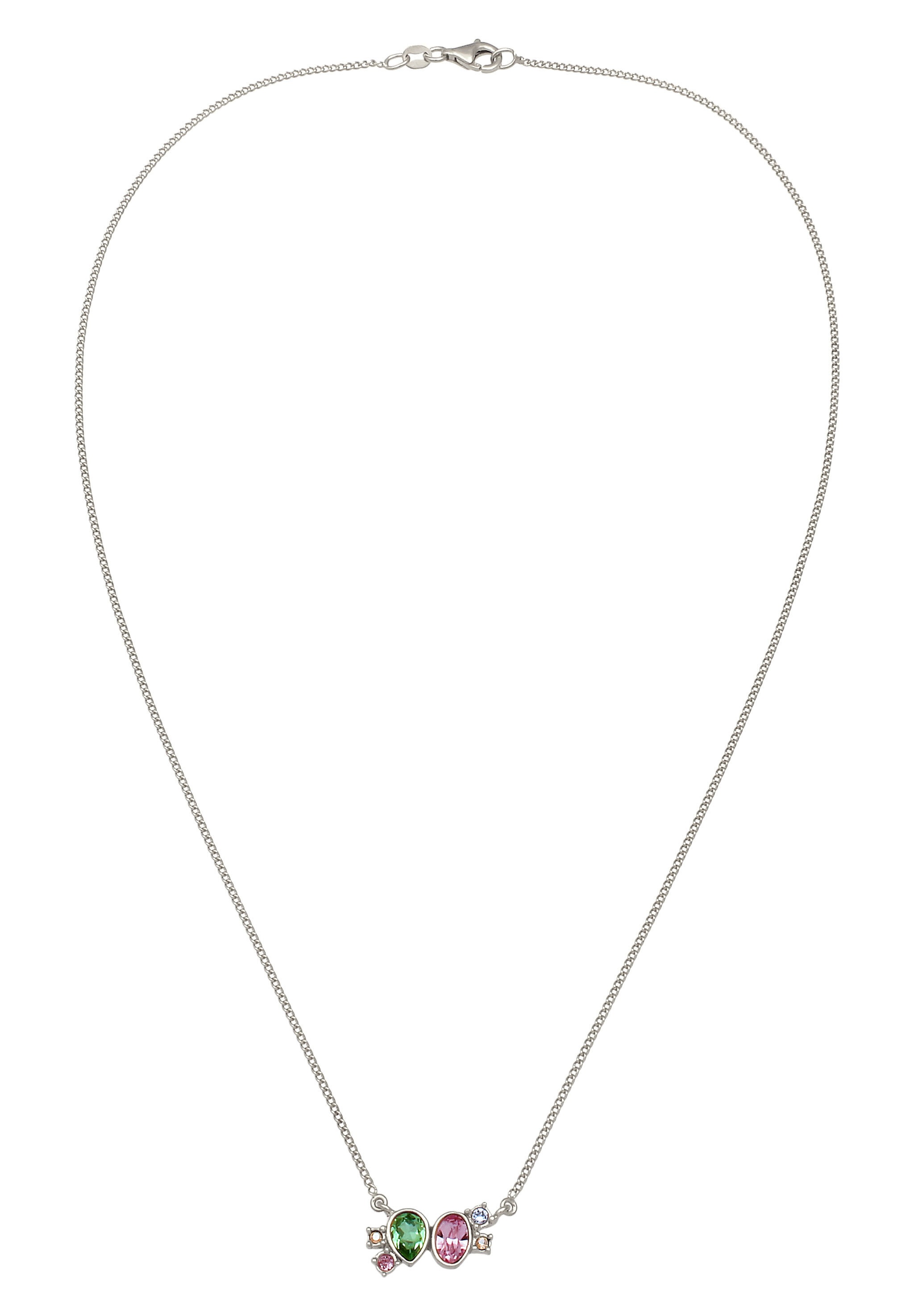 Elli Silberkette »Halskette Pastell Glas Kristalle 925 Sterling Silber«