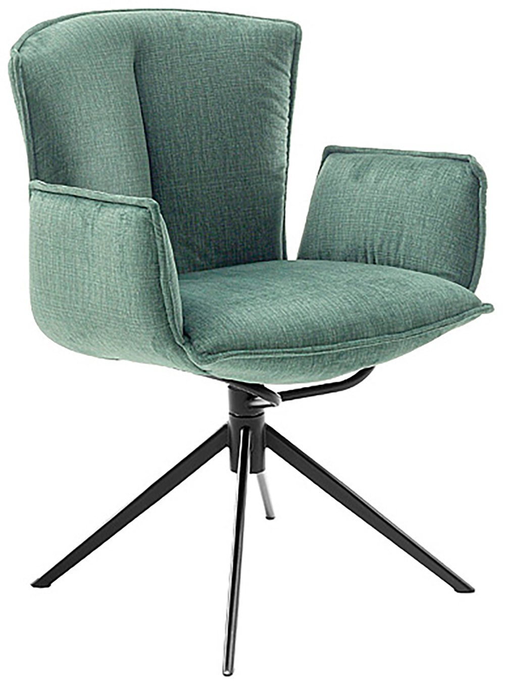 MCA furniture 4-Fußstuhl »NALON Esszimmerstuhl (2er Set) - Stuhl«, (Set), 2 St., Veloursstoff, 360° drehbar, Schwingfunktion, Metall, Veloursoptik, belastbar 120 kg
