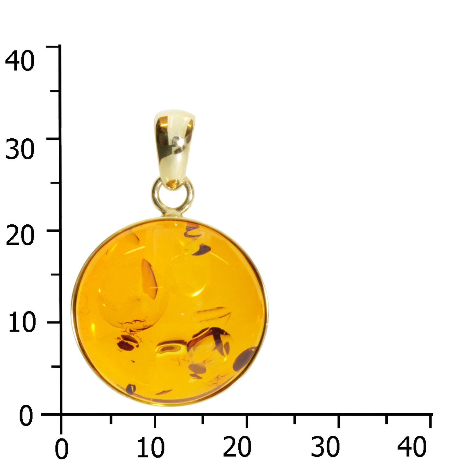 OSTSEE-SCHMUCK Kettenanhänger »- Classic 20 mm - Gold 585/000 - Bernstein«