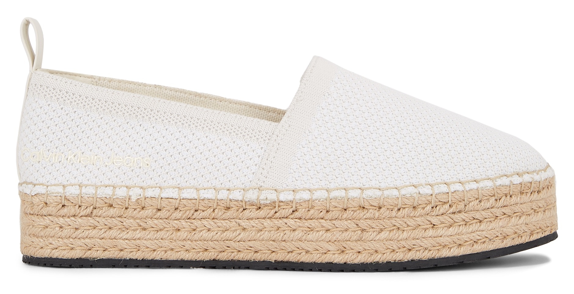 Calvin Klein Jeans Espadrille »PLATFORM ESPADRILLE UC«, Sommerschuh, Slipper, Strandschuh mit Jute Plateausohle