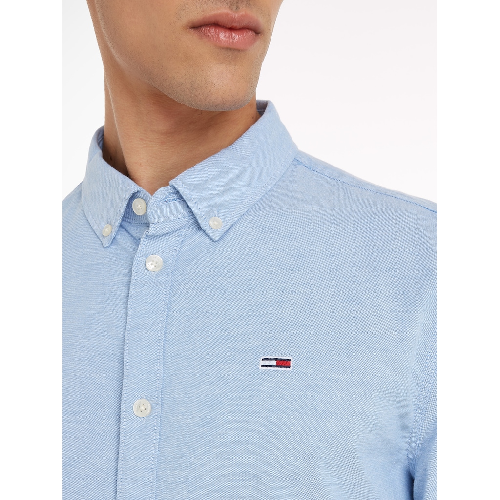 Tommy Jeans Langarmhemd »TJM SLIM STRETCH OXFORD SHIRT«, aus Bio-Baumwolle