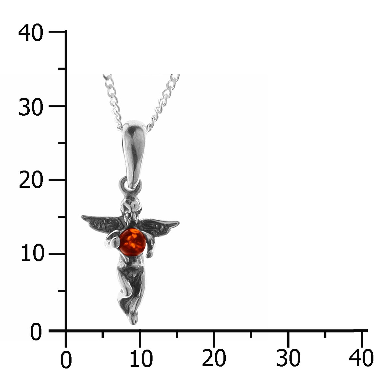 OSTSEE-SCHMUCK Kette mit Anhänger »- kleine Elfe - Silber 925/000 - Bernstein«