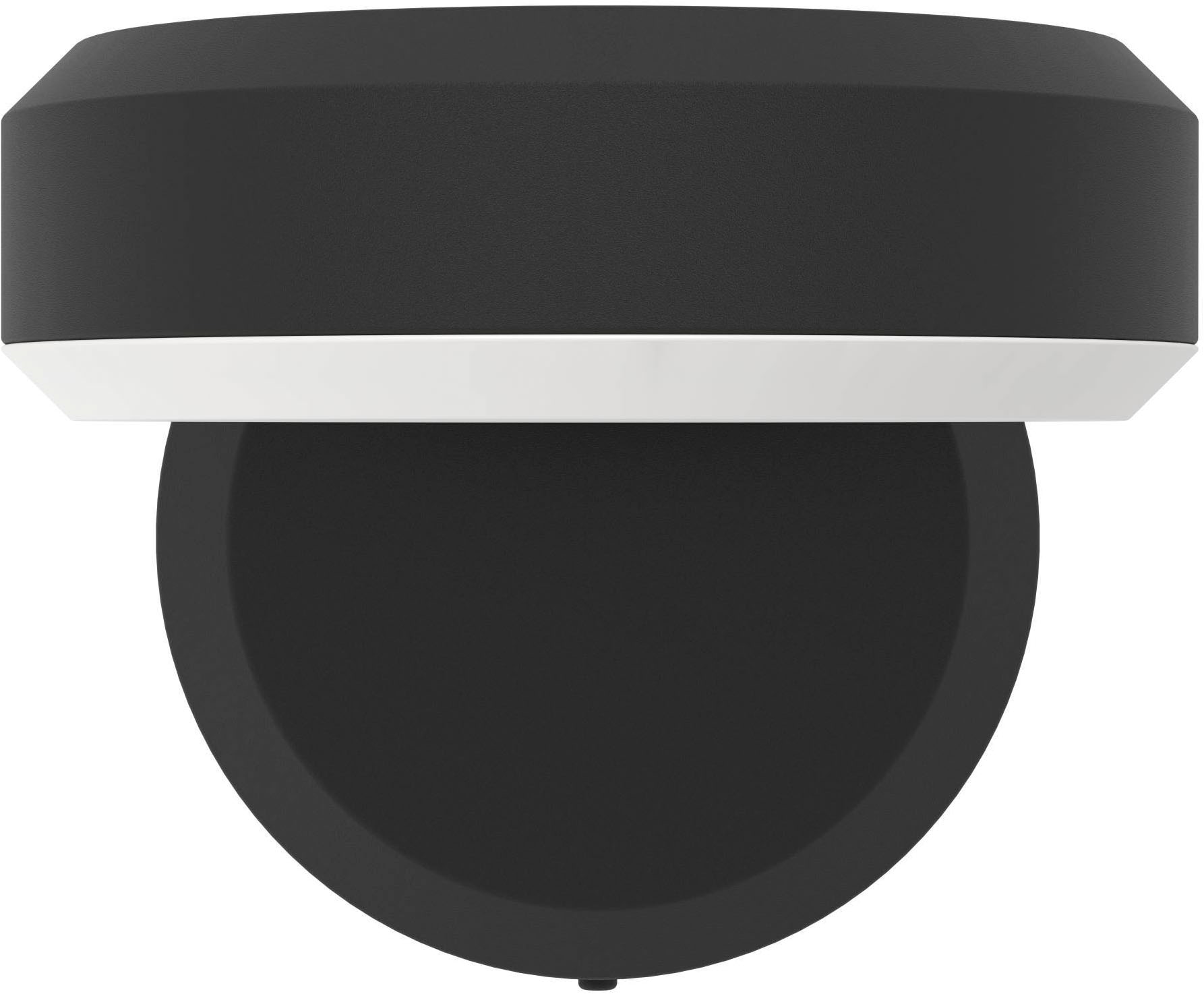 EGLO Wandleuchte »Fornaci Wandlampe, Außenleuchte Hauswand, Metall und Kunststoff, IP54« LED-Modul 1 Stk. Warmweiß Wand-/Deckenleuchte - L16 x H13,5 x AL19 cm - schwarz - 3X3,6W inkl.