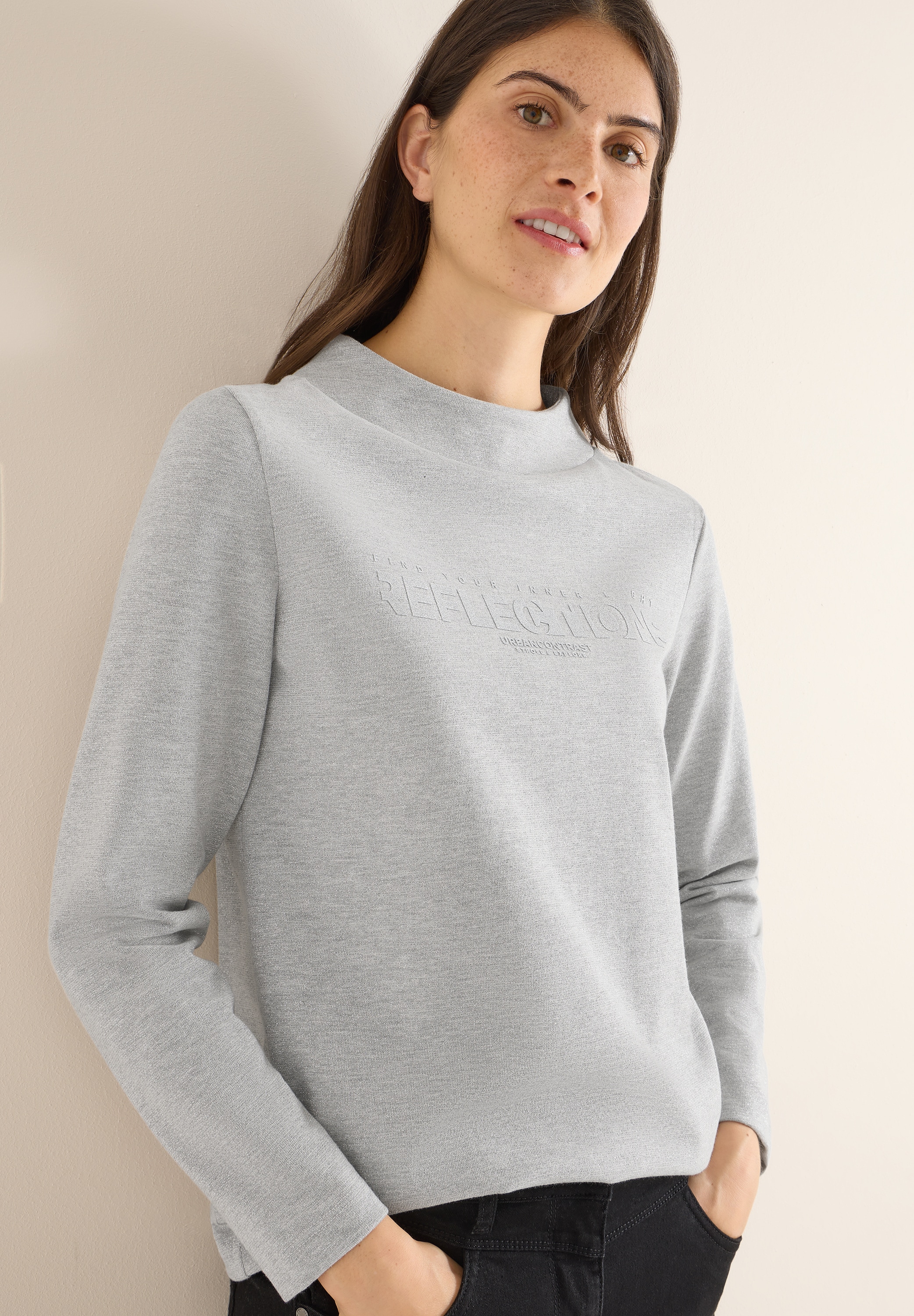 Cecil Sweatshirt , mit Glitzer-Wording
