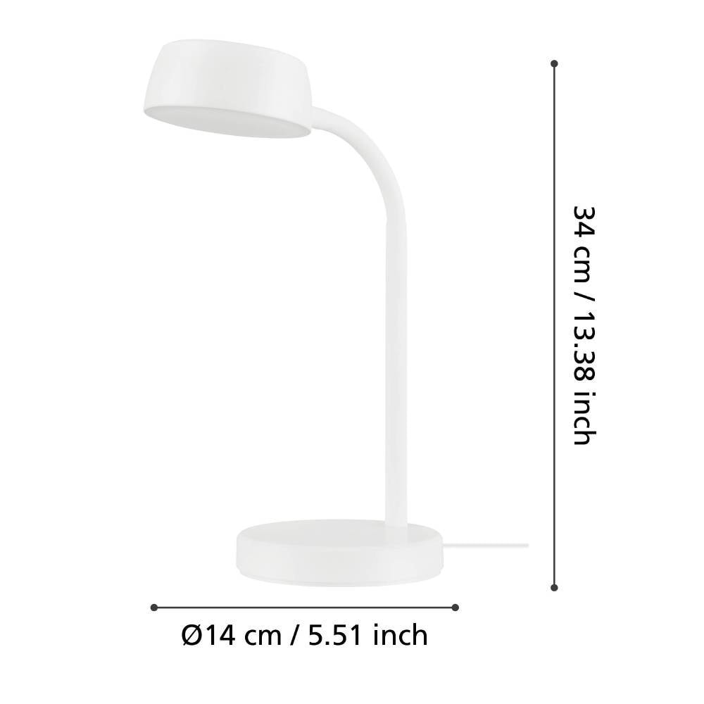 EGLO Tischleuchte »CABALES« LED-Modul 1 Stk. Warmweiß Tischlampe, Nachttischlampe, Kunststoff, modern, warmweiß, H:31xD:14cm