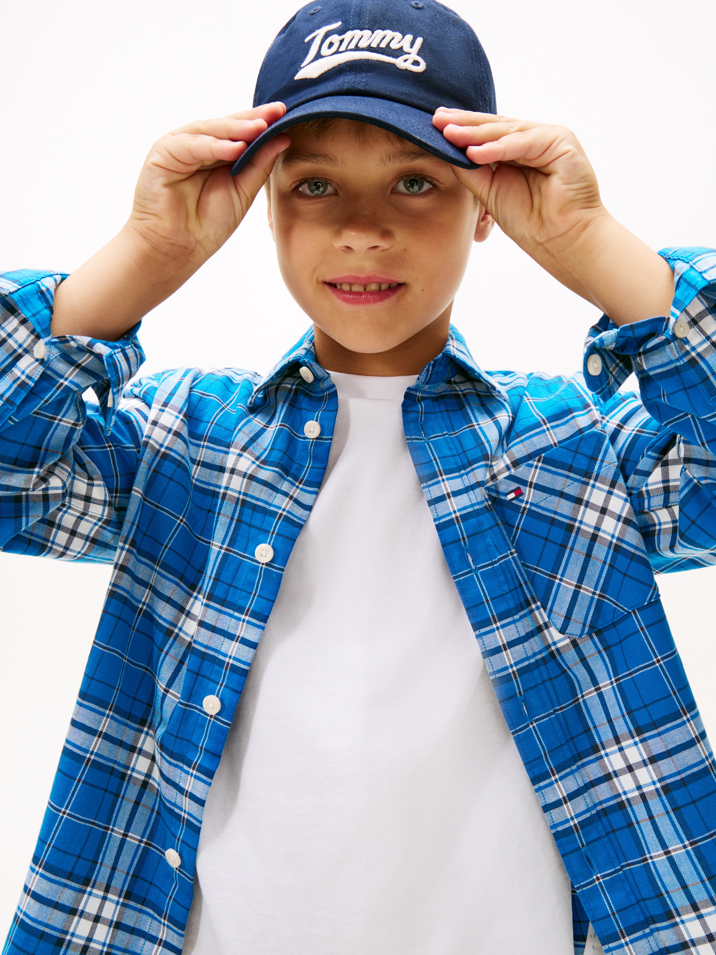 Tommy Hilfiger Langarmhemd »TOMMY GRAPHIC CHECK SHIRT« Kinder bis 16 Jahre, Druck