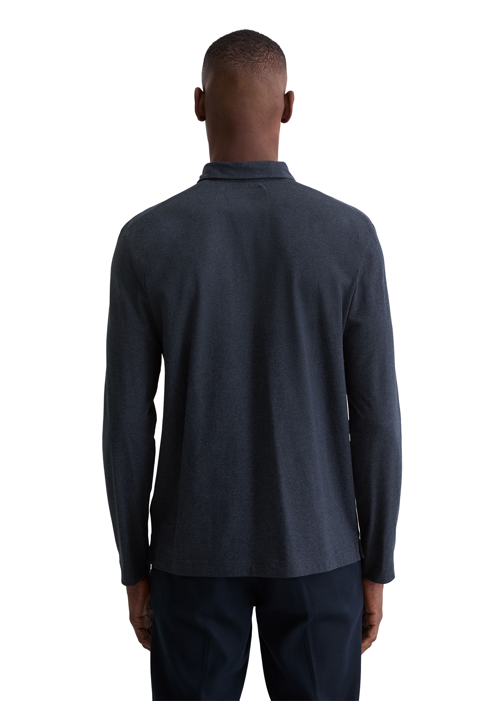 Marc O'Polo Langarm-Poloshirt »Jersey regular fit aus reiner Bio-Baumwolle«