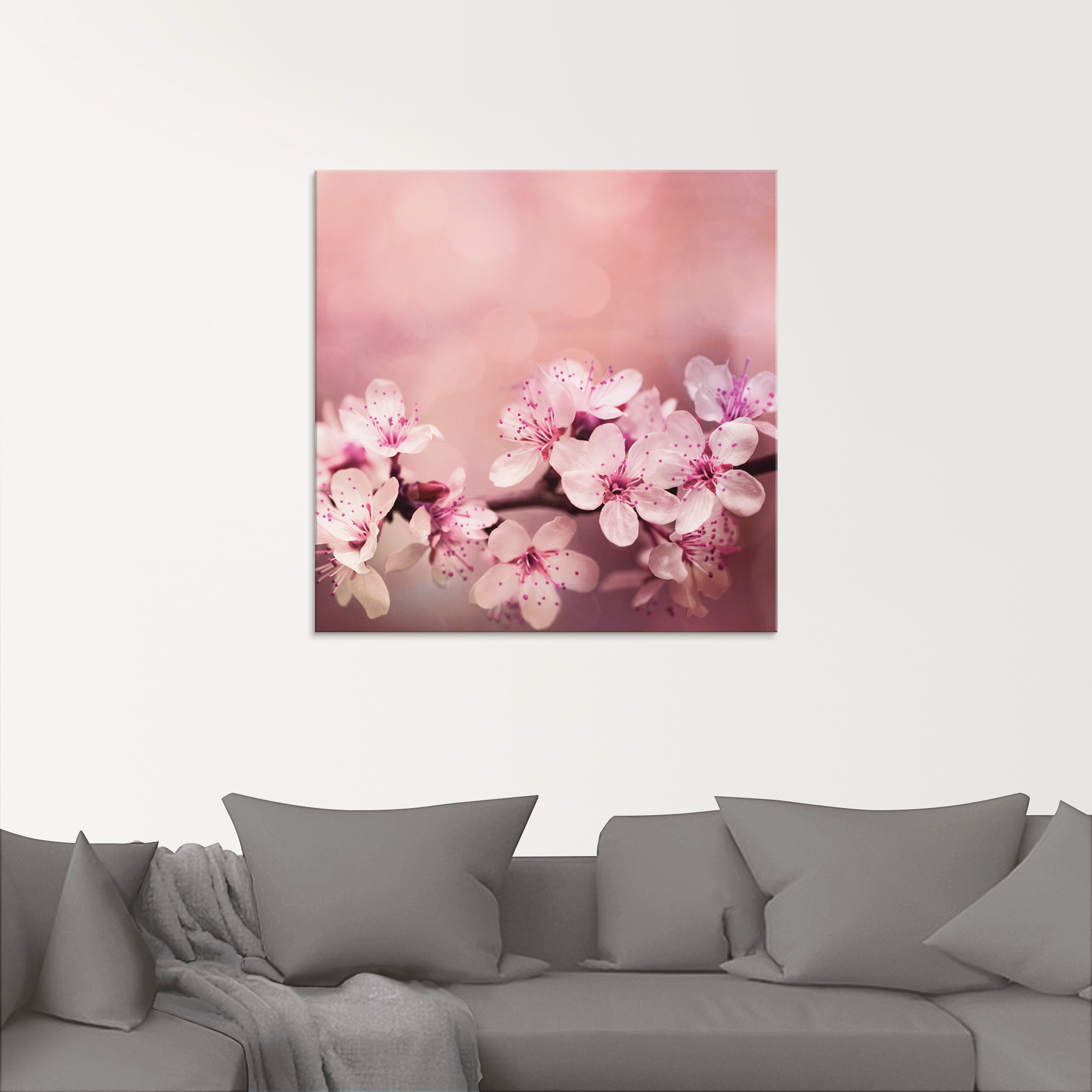 Artland Glasbild »Kirschblüten«, Blumen, (1 St.), in verschiedenen Größen