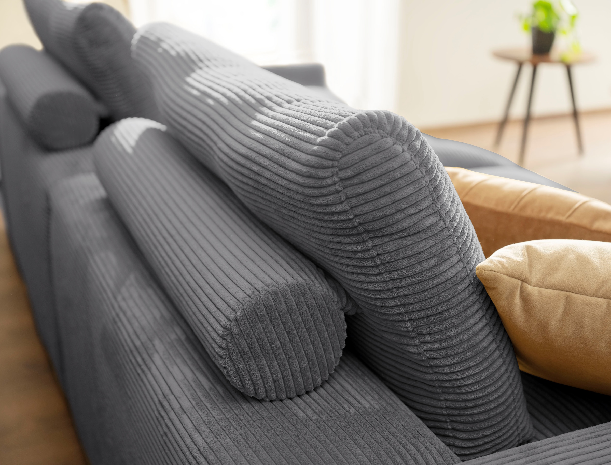 alina Big-Sofa »Sandy«, 256 cm breit und 123 cm tief, in modernem Cordstoff
