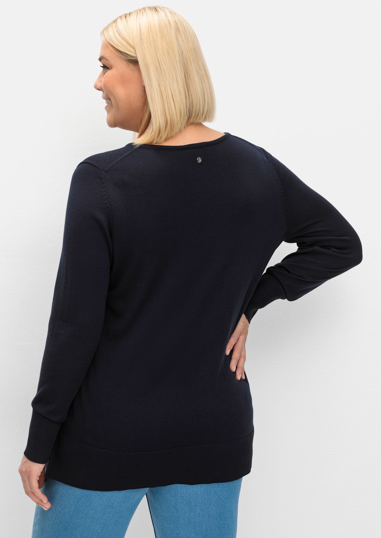 Sheego V-Ausschnitt-Pullover »V-Ausschnitt-Pullover«