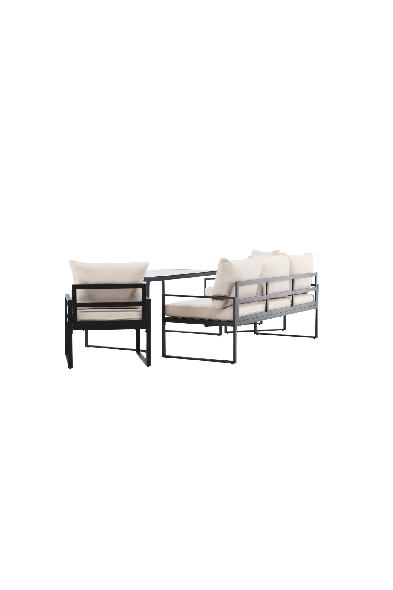 Venture Home Gartenlounge-Set »Catania, großzügiges Outdoor-Set für hohen Sitzkomfort« 4 tlg. Loungemöbel mit Stoffbezug, angenehm, weich