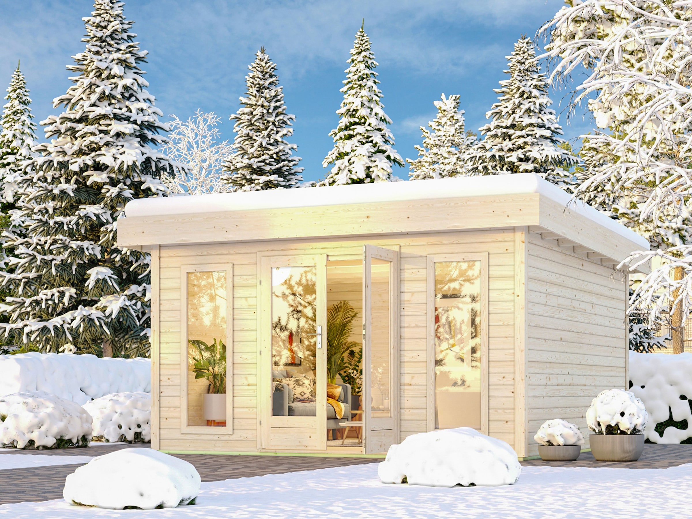 Karibu Gartenhaus »Neuklostersee« aus hochwertiger nordischer Fichte