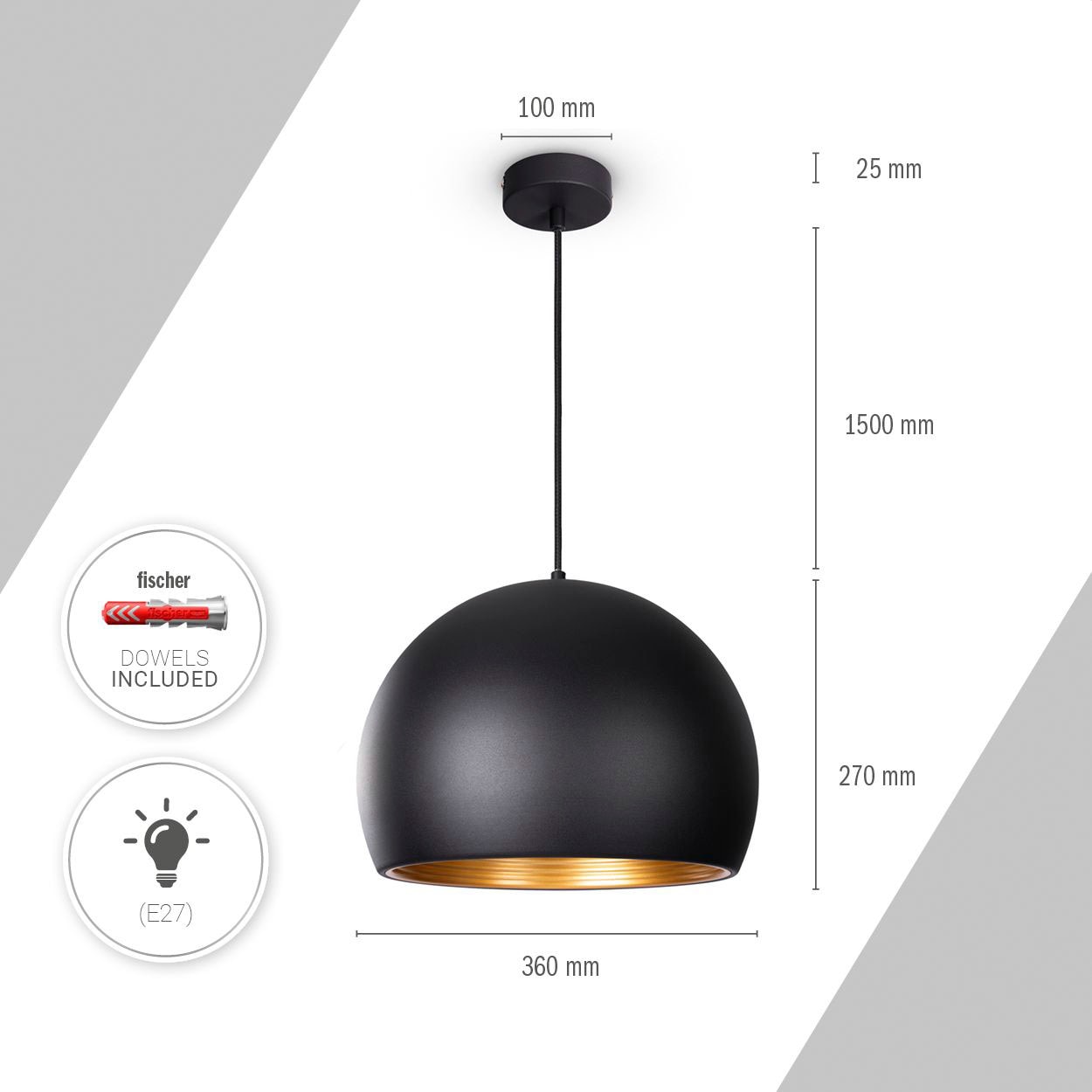 Paco Home Pendelleuchte »JOHN« E27