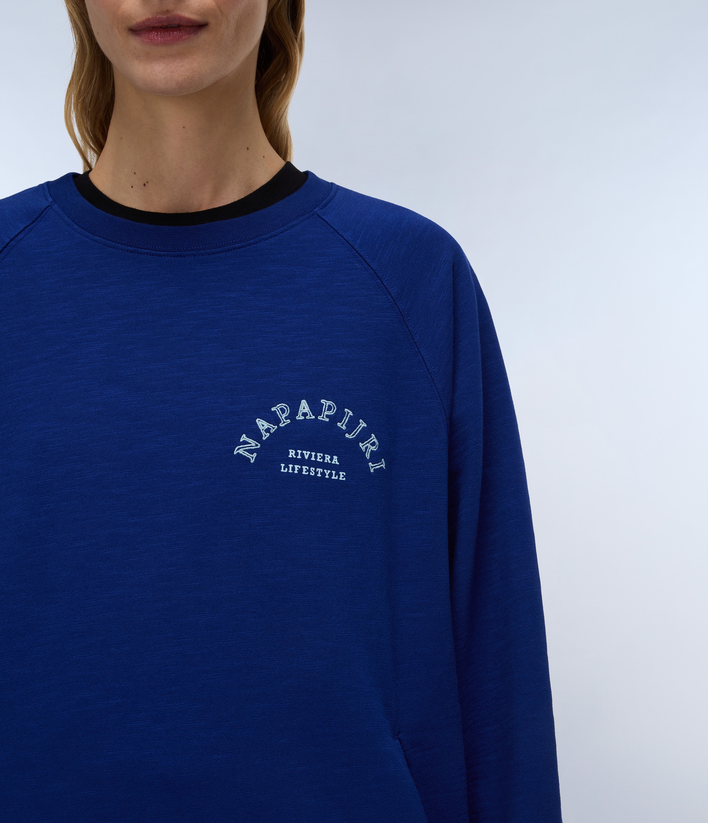 Napapijri Sweatshirt »B-FETE C W BELLWETHER BLUE«, mit Logo-Print