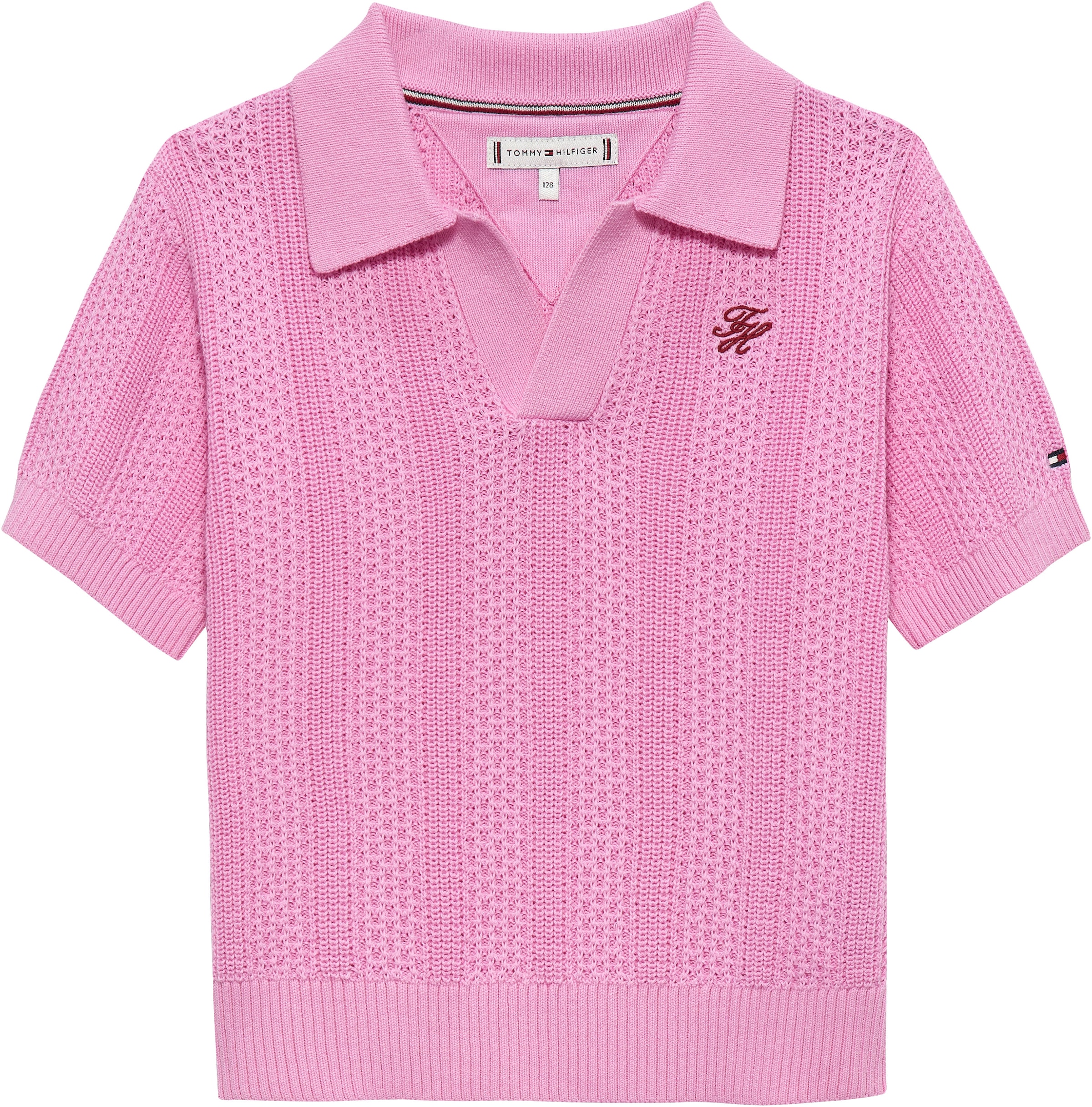 Tommy Hilfiger Kurzarmpullover Polokragen, reine Baumwolle, Regular Fit, Kinder bis 16 Jahre