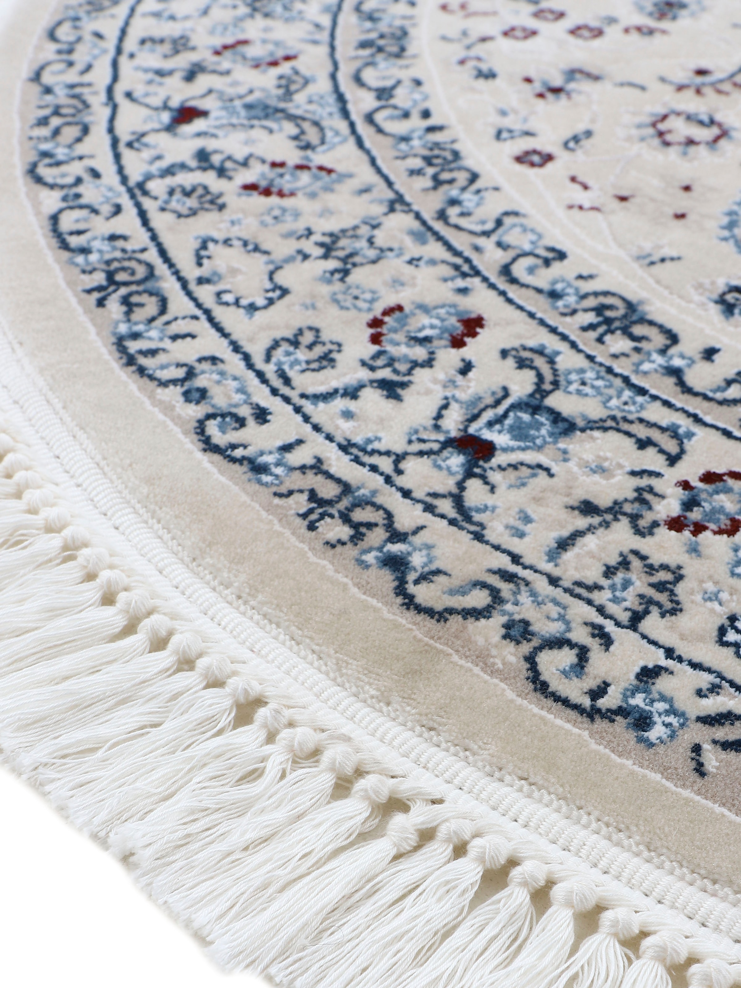 carpetfine Teppich »Nain Diane«, rund, 8 mm Höhe, Kurzflorteppich, Orient Look