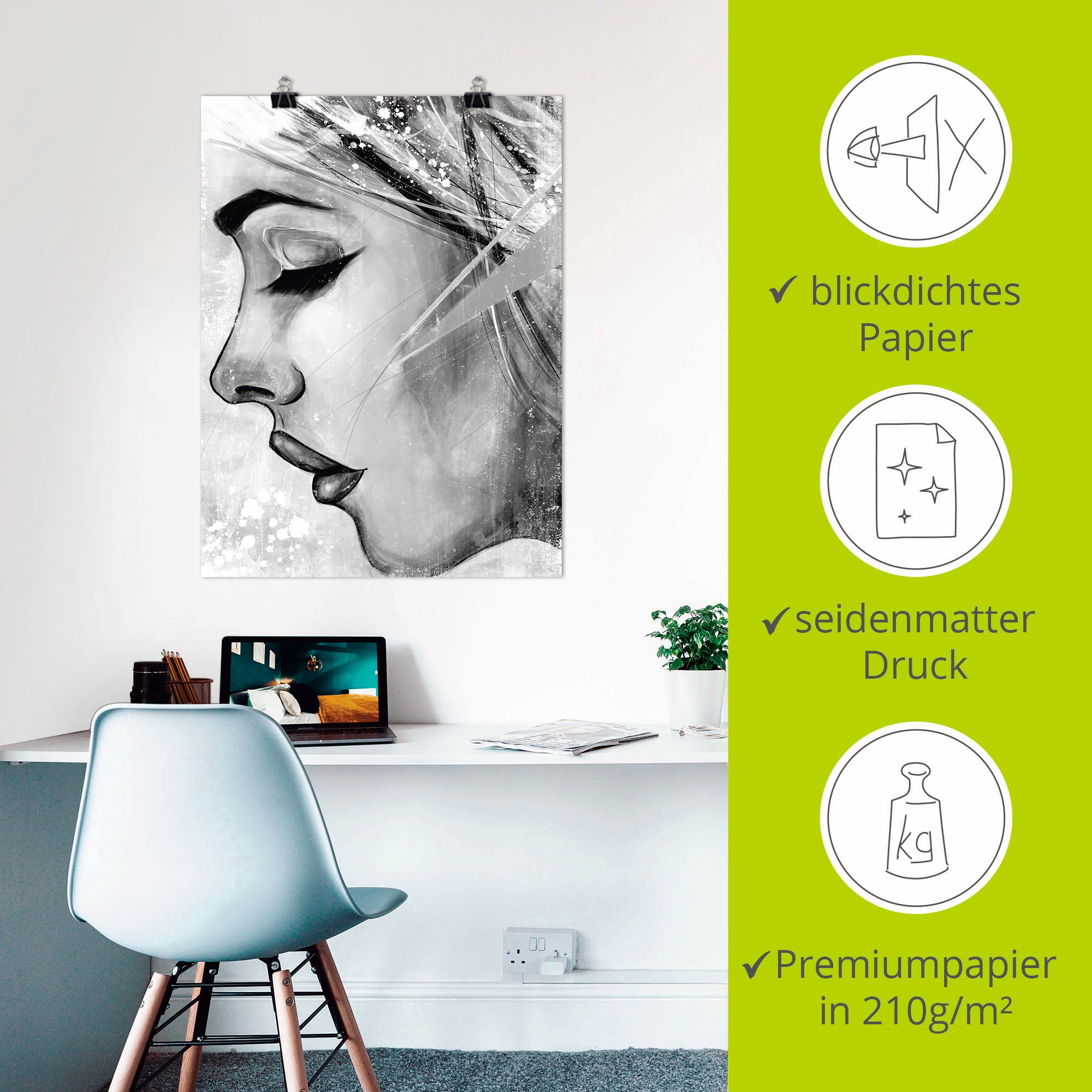 Artland Poster »By my side« Portrait 1 Stk. tlg. ohne Rahmen